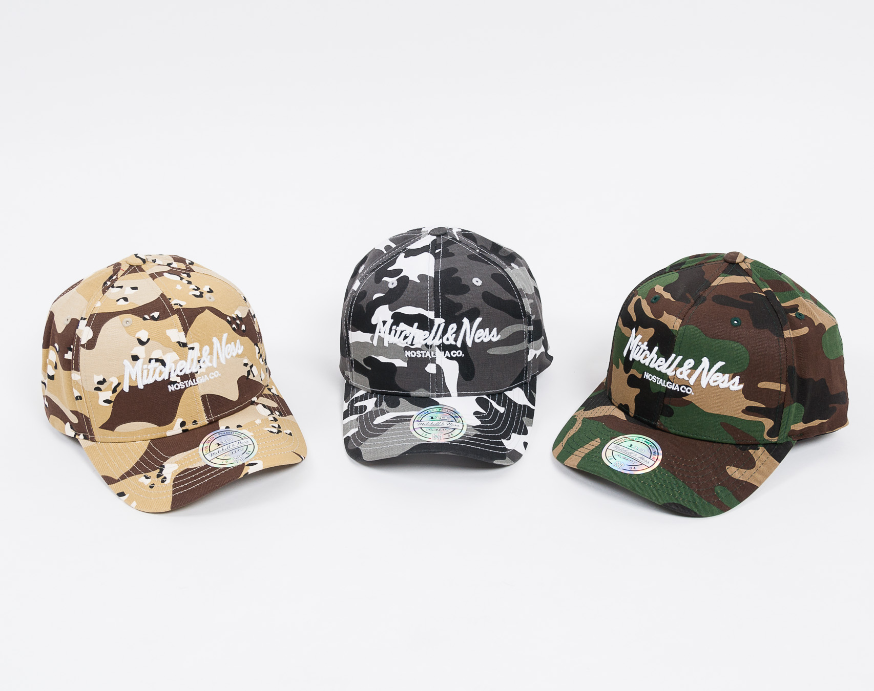 Kšiltovka Mitchell & Ness Pinscript High Crown 110 Desert Camo Snapback