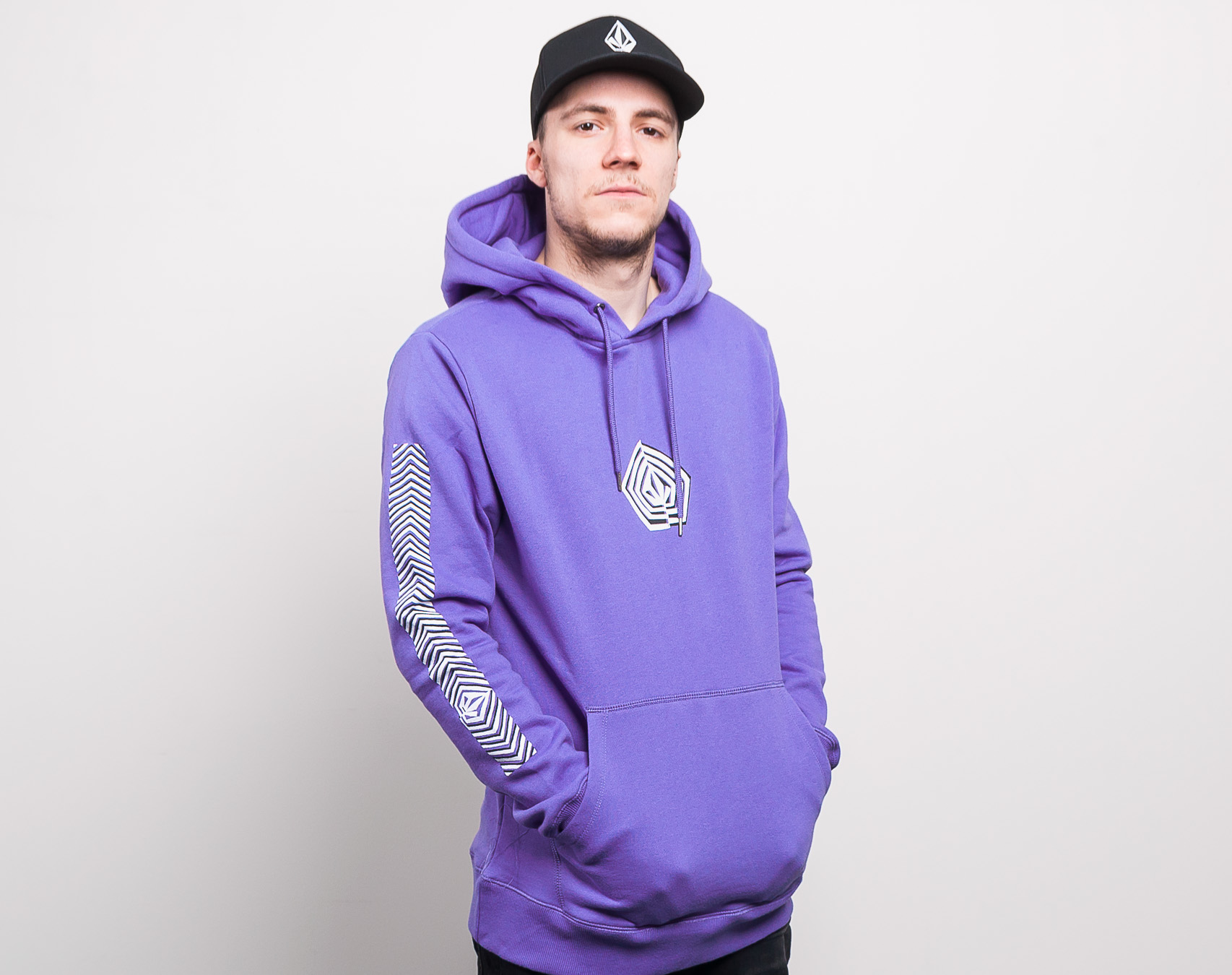Mikina Volcom Deadly Family Stone Hoody Dark Purple