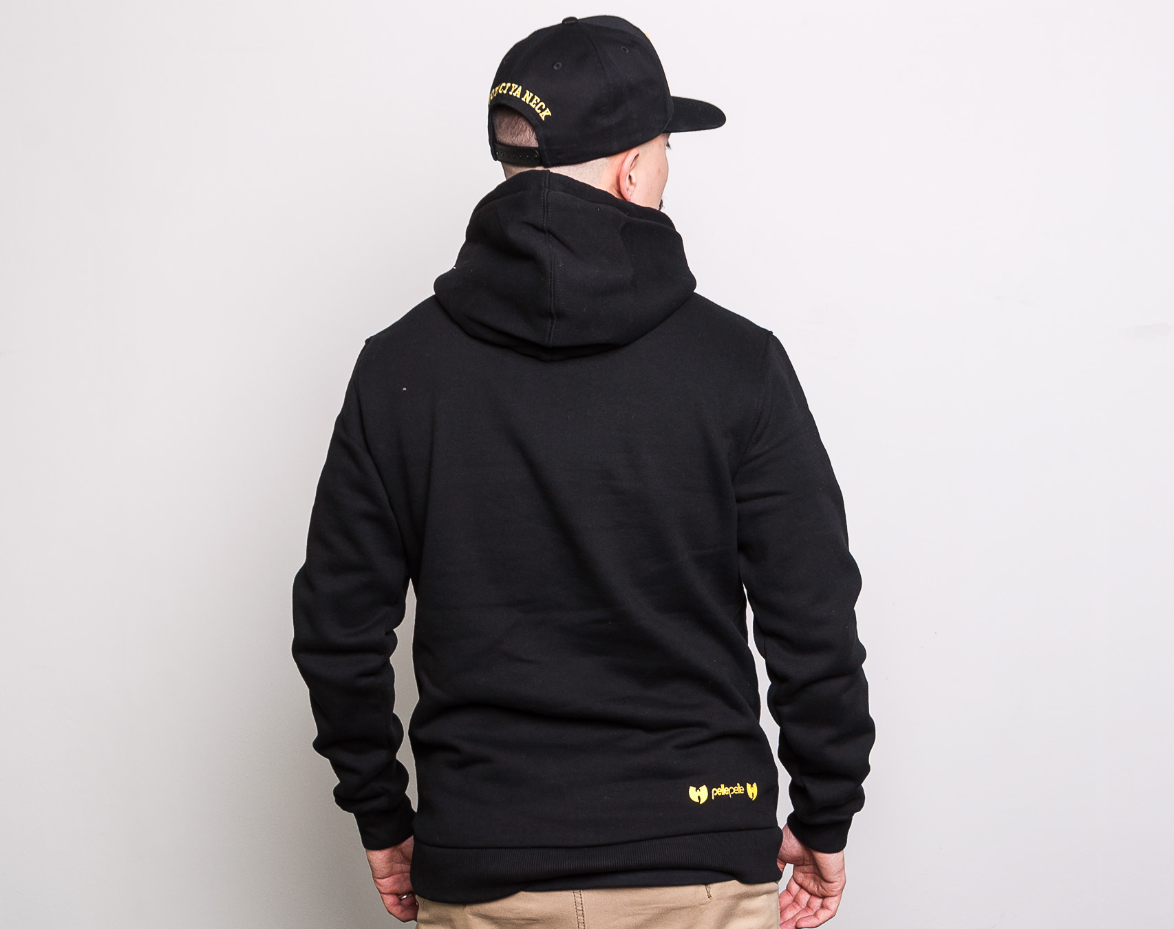 Mikina Pelle Pelle Wu-Tang Batlogo Mix Hoody Black