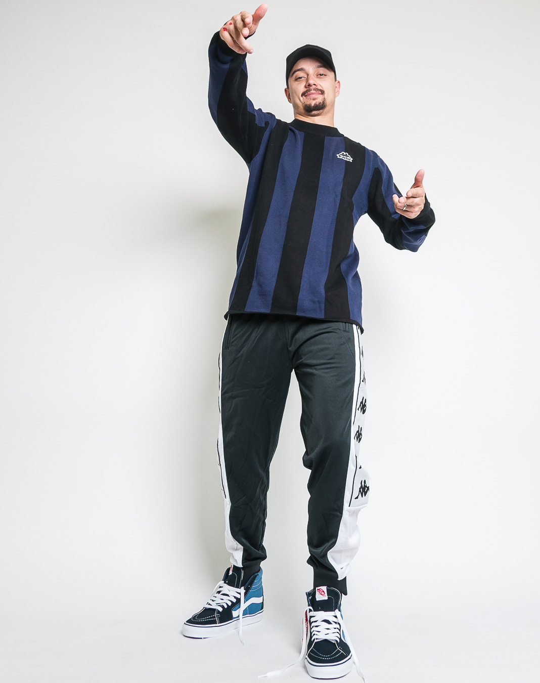 Svetr Kappa Authentic Ayrone Blue Greystone/Black