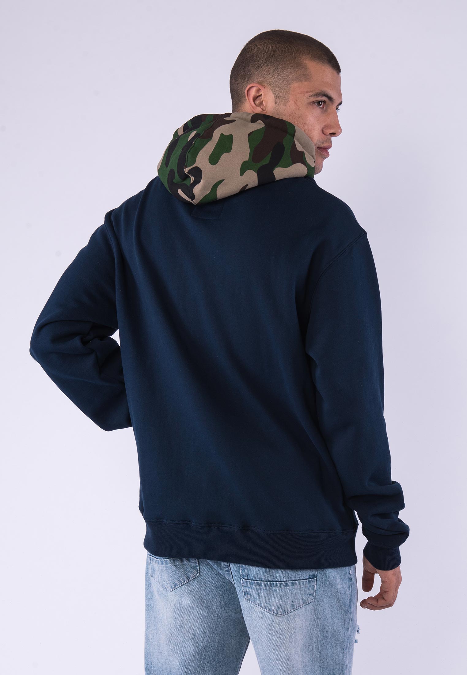 Mikina Cayler & Sons WCWW 1996 Semi Box Hoody Navy/Woodland Camo
