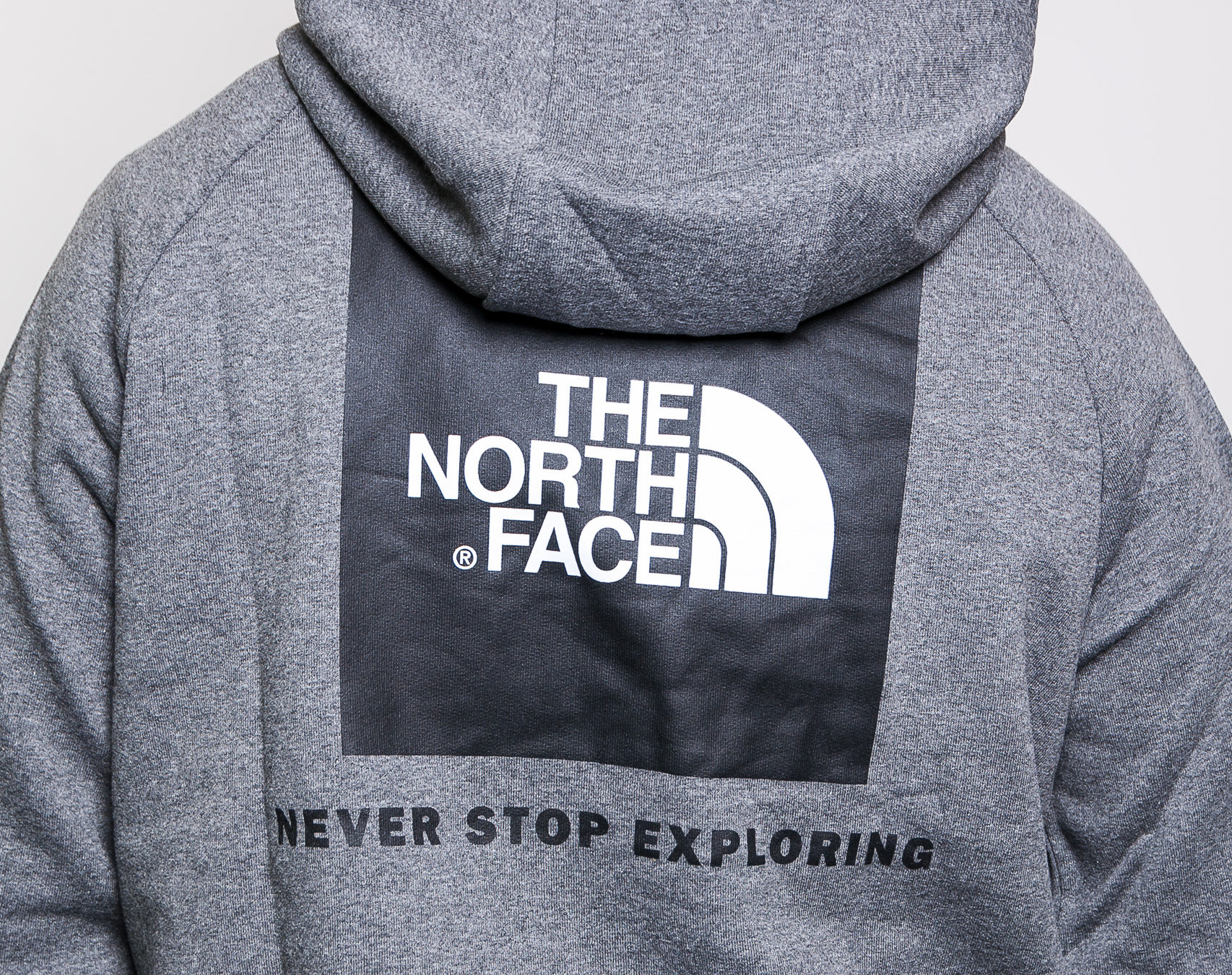 Mikina The North Face Raglan Red Box Hoody Medium Grey Heather