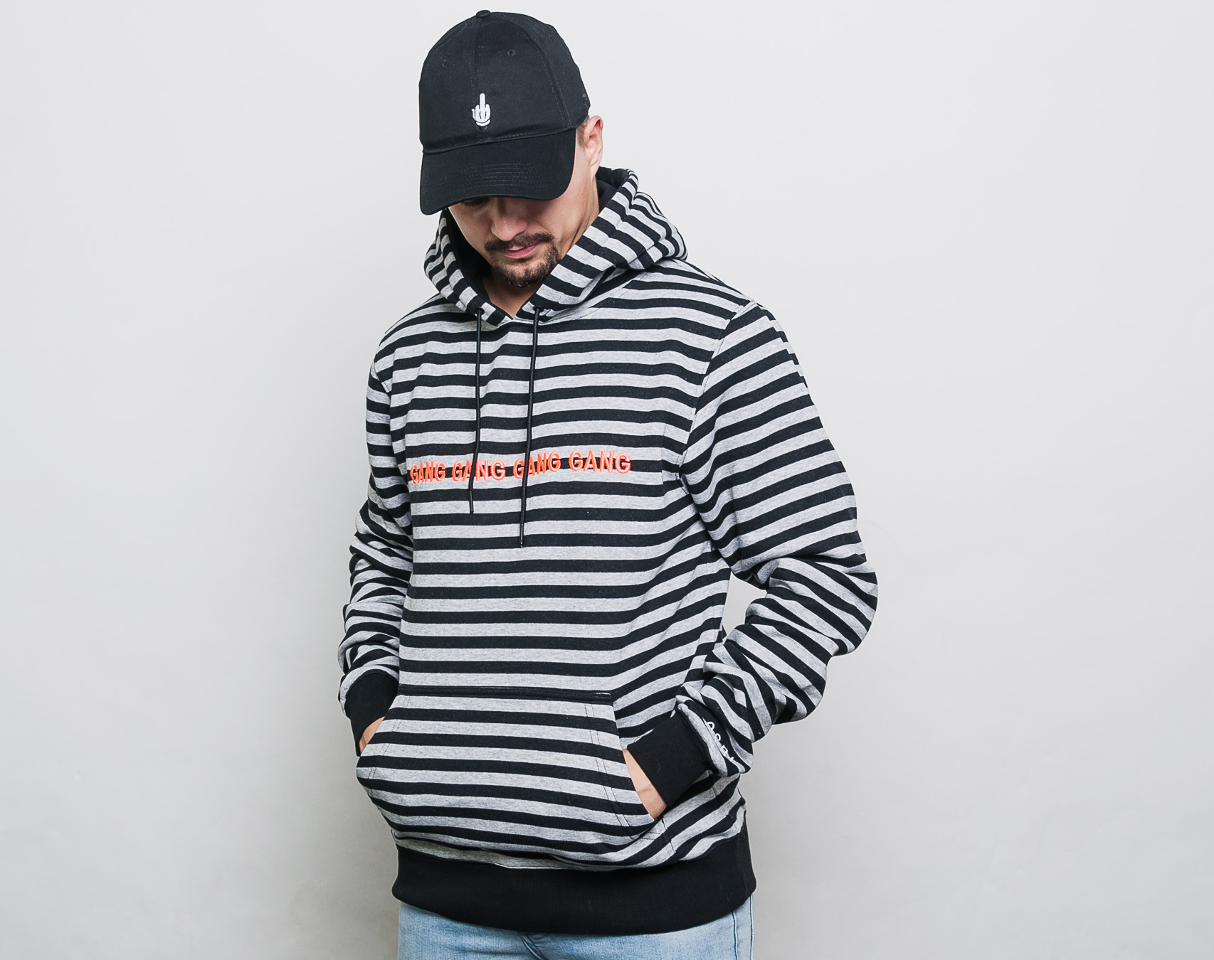 Mikina Cayler & Sons CSBL Gangrow Hoody Black/Heather Grey