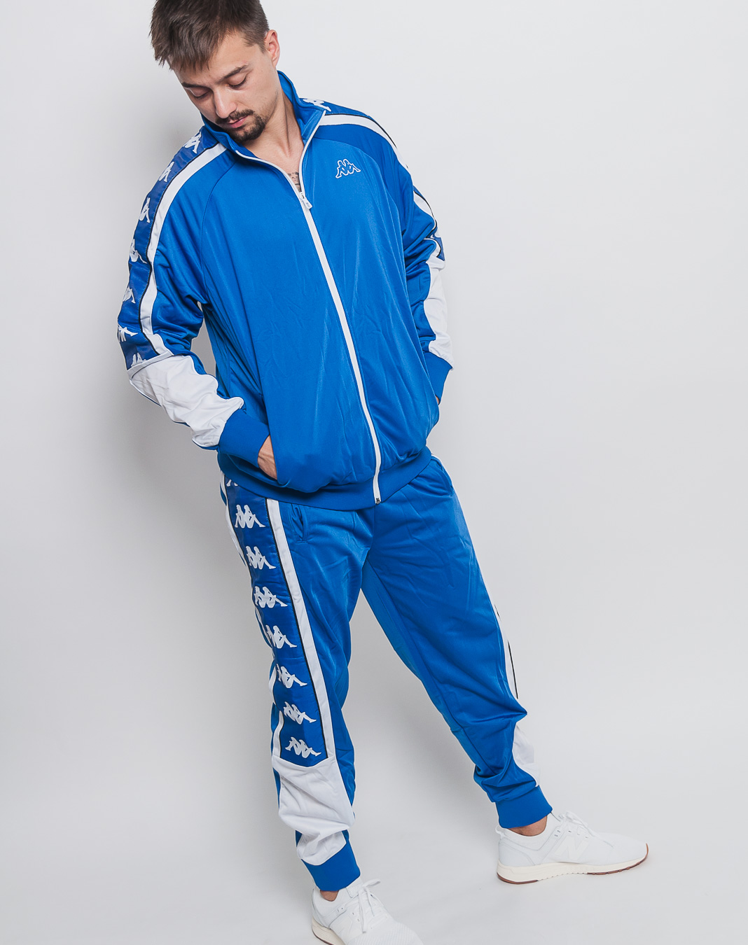 Mikina Kappa Banda 10 Ahran Blue Royal/White 3031QC0