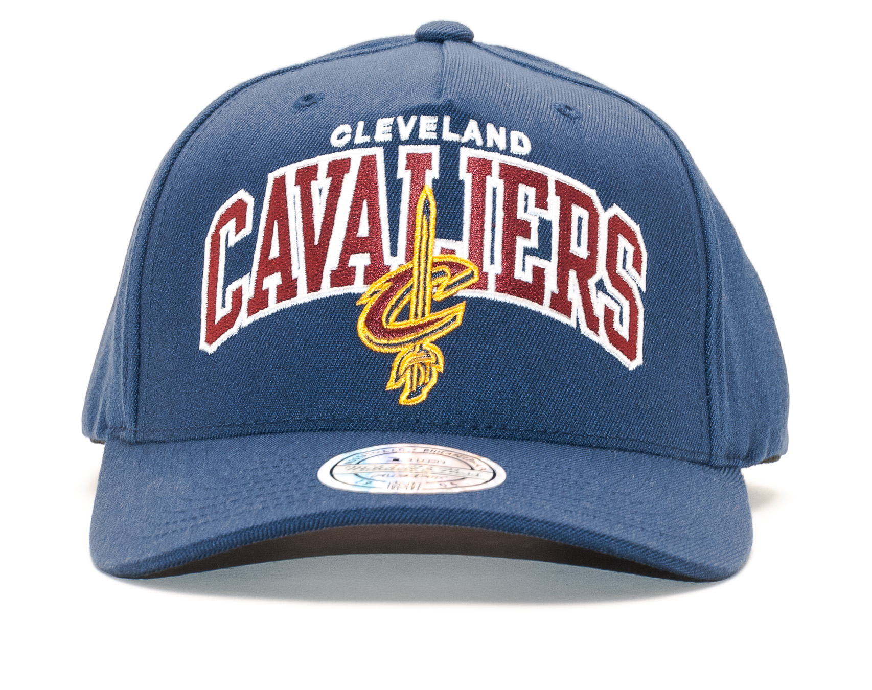 Kšiltovka Mitchell & Ness NBA Team Arch Pinch Panel 110 Cleveland Cavaliers Navy Snapback