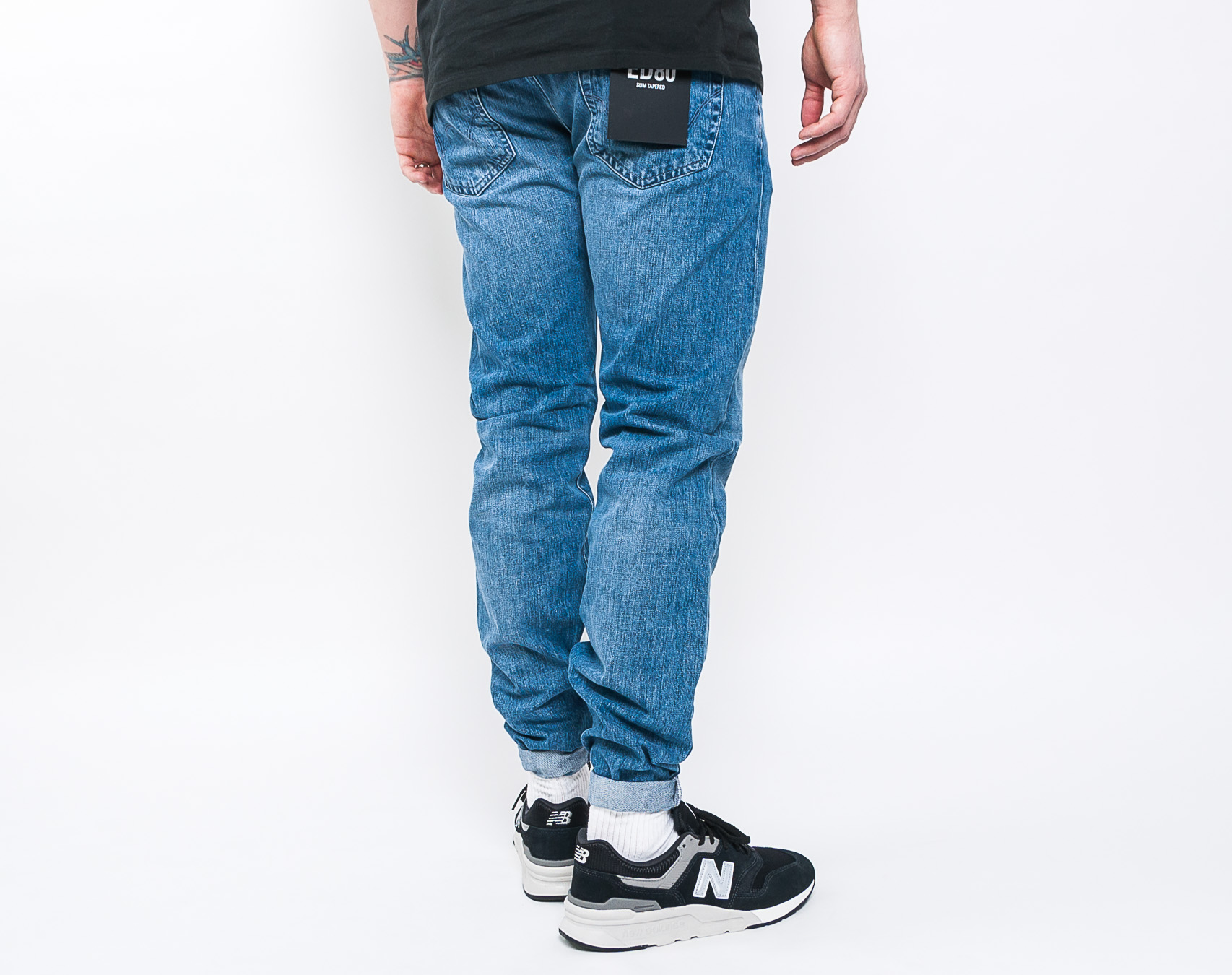 Kalhoty Edwin ED-80 Kingston Blue Denim Rauha Wash