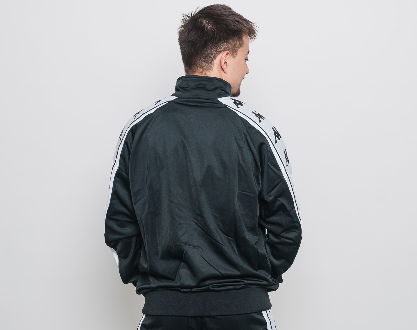 Mikina Kappa Banda 10 Ahran Black/White 3031QC0