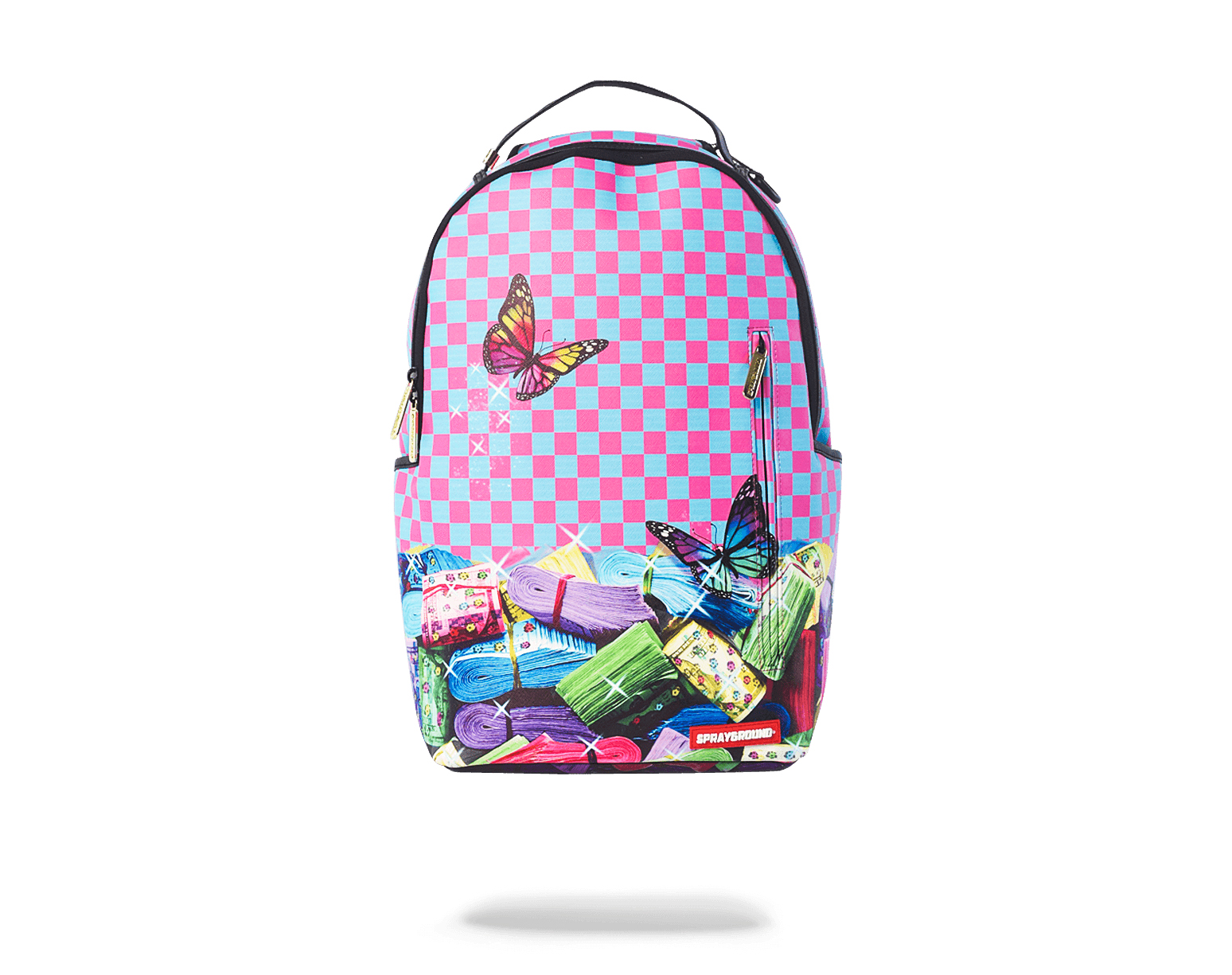 Sprayground Batoh Rainbow Stacks fialový objem 20,7L