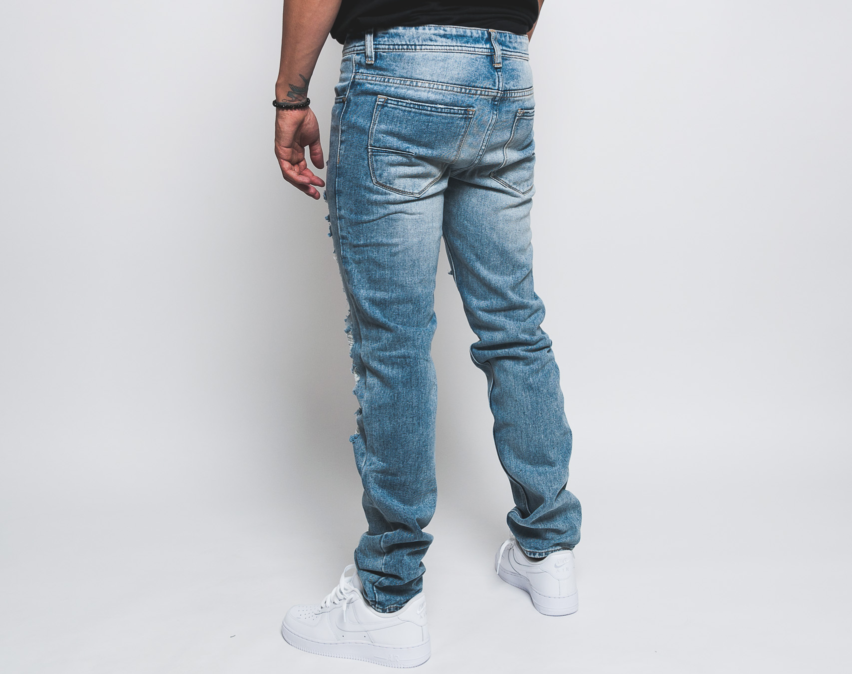 Kalhoty Sixth June Denim Destroyed Effect M2473HDE Blue