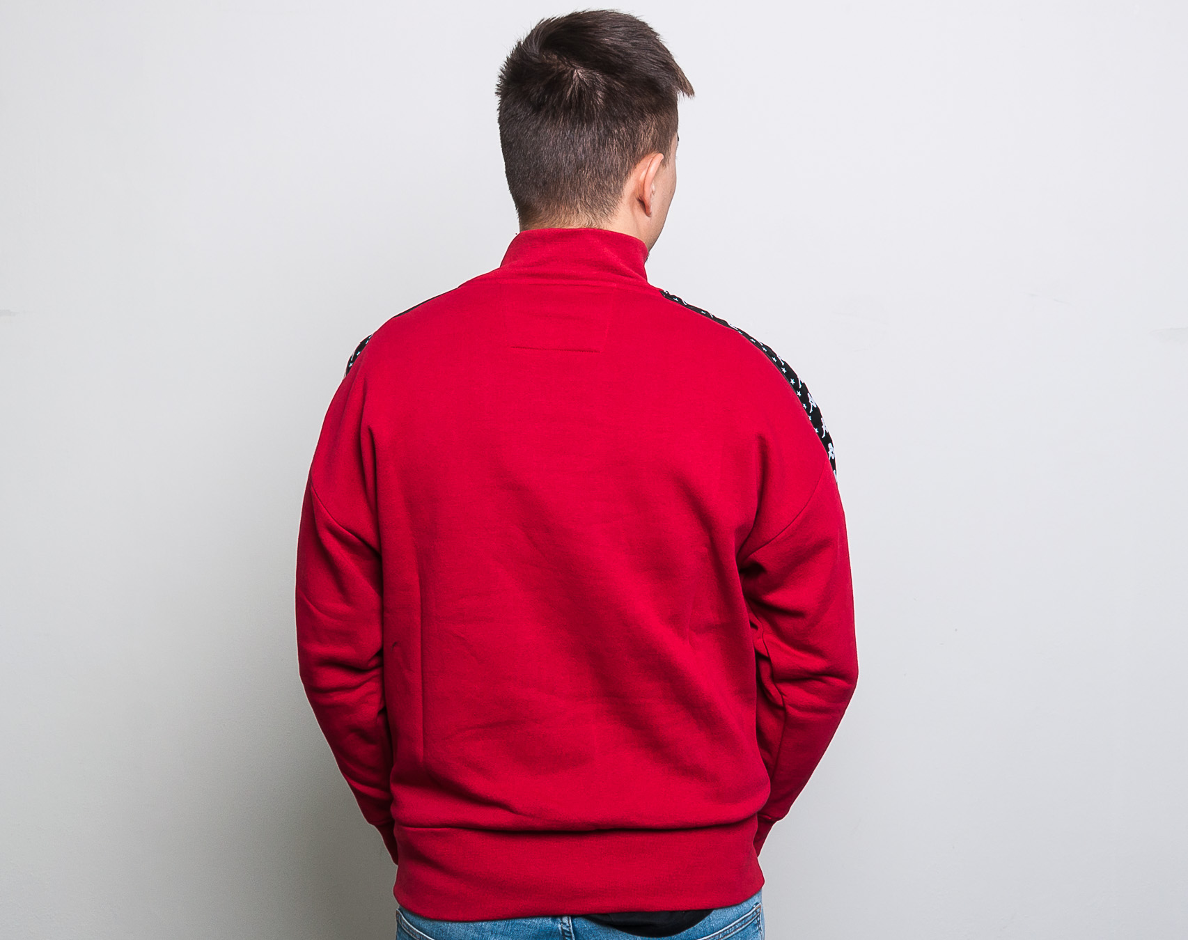 Mikina Kappa Authentic Alef Dark Red/Black