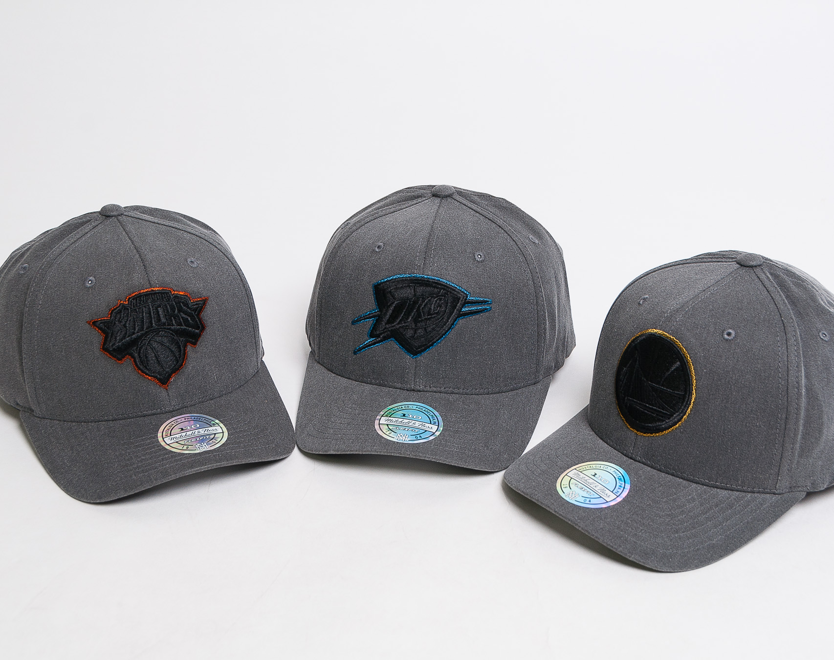 Kšiltovka Mitchell & Ness Golden State Warriors Washed Denim Gold Snapback