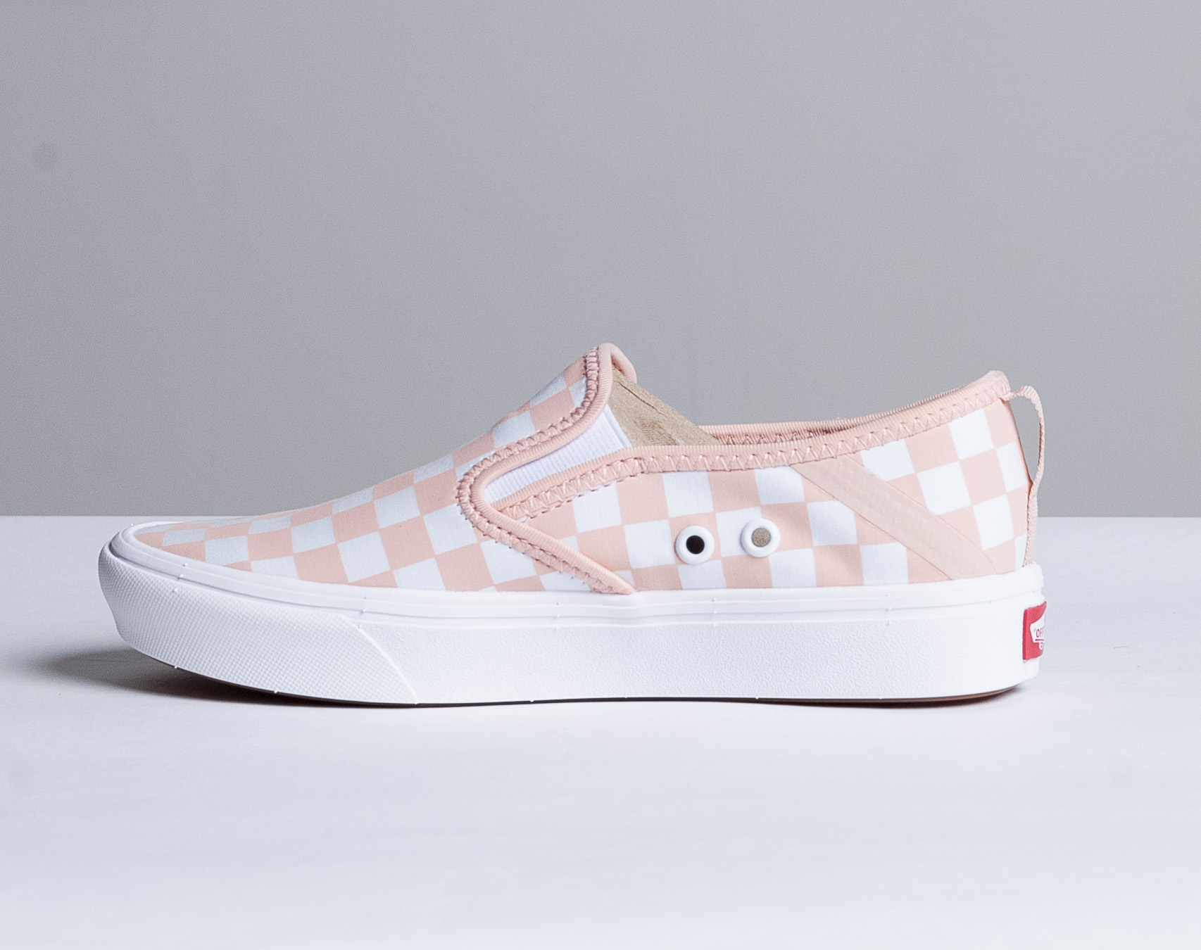 Dámské Boty VANS ComfyCush Slip-On Checkerboard Spanish Villa/White