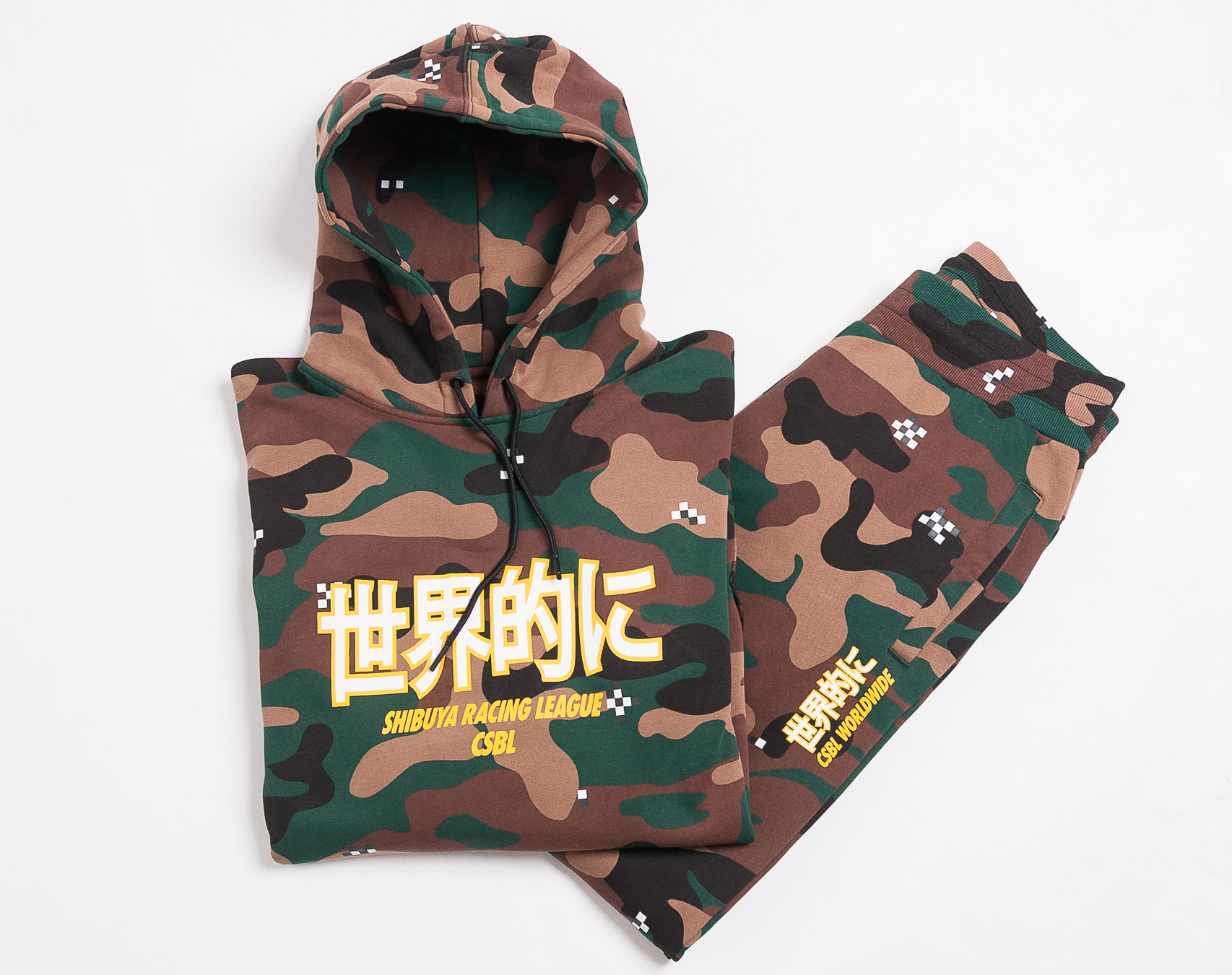 Mikina Cayler & Sons CSBL Abunai Hoody Clip Camo/White