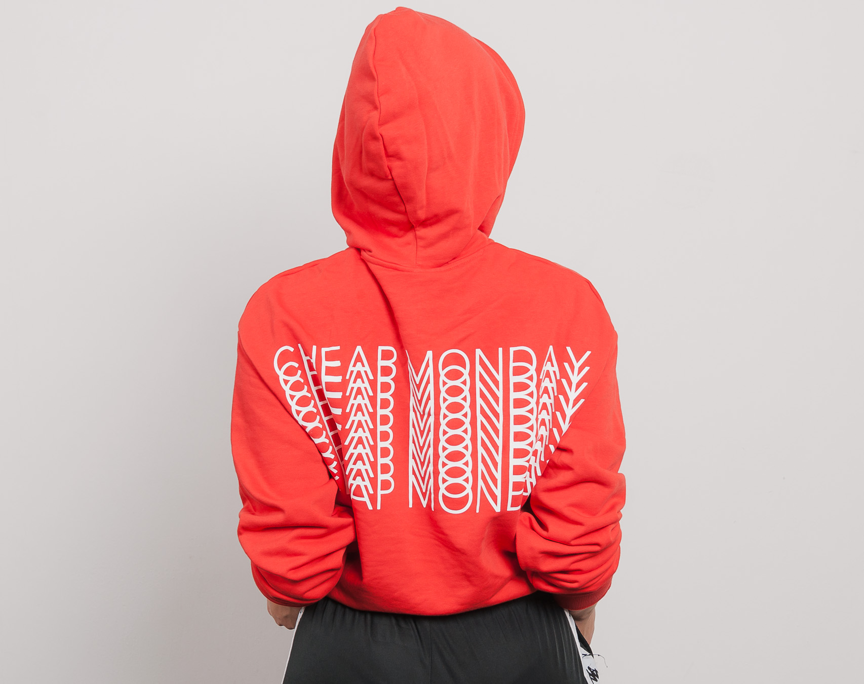 Dámská Mikina S Kapucí Cheap Monday Cheat Hood Repeat Logo Coral