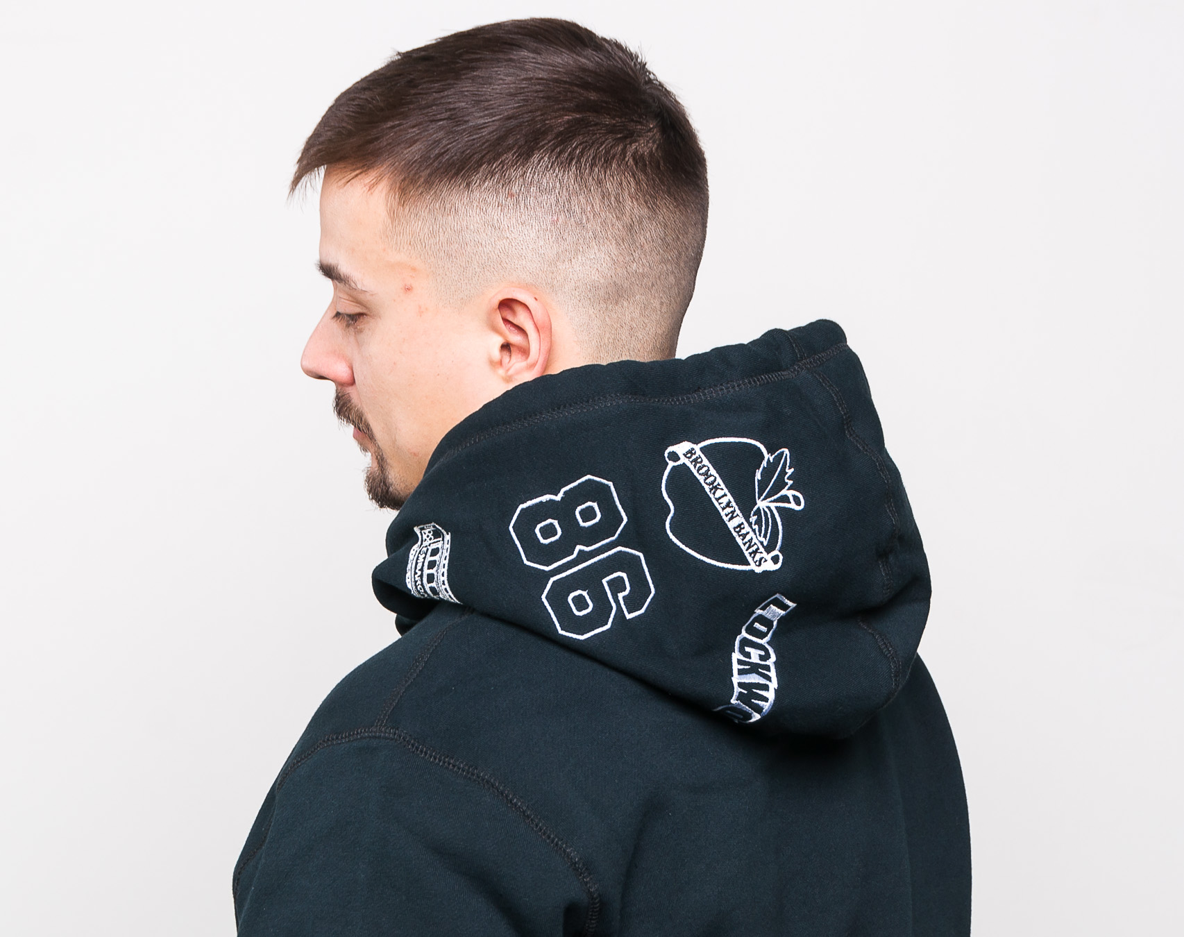 Mikina HUF Hoodie HUF x Starter Patches Black