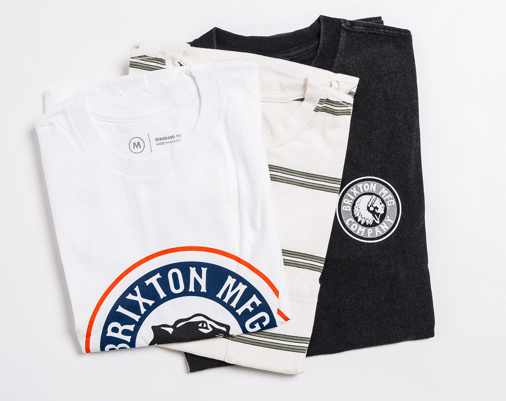 Triko s kapsou BRIXTON Hilt Washed Short Sleeve Pocket Off White/Pine