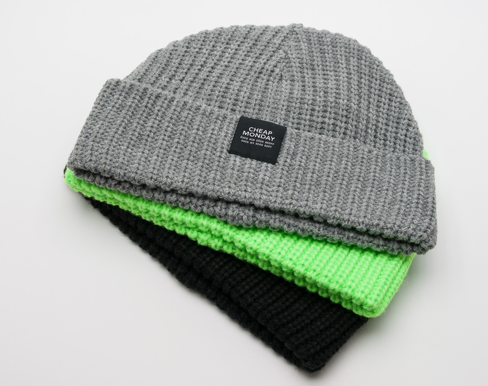 Kulich Cheap Monday Skull Beanie Neon Green