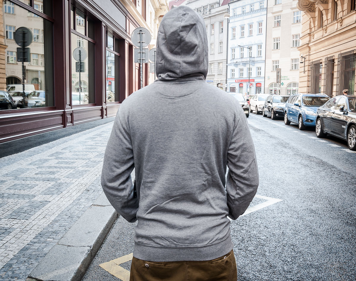 Mikina s kapucí BRIXTON Damo Charcoal Heather