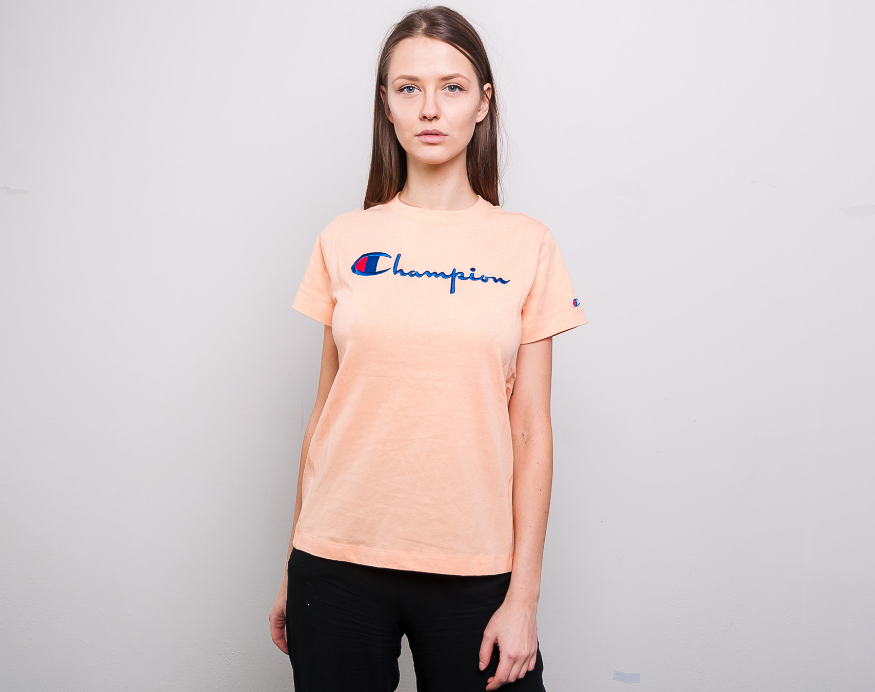 Dámské Triko Champion Crewneck Jersey Salmon Pink