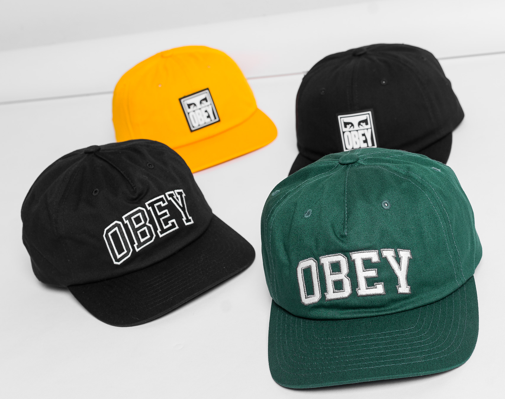 Kšiltovka OBEY Vanish 6 Panel Energy Yellow Snapback