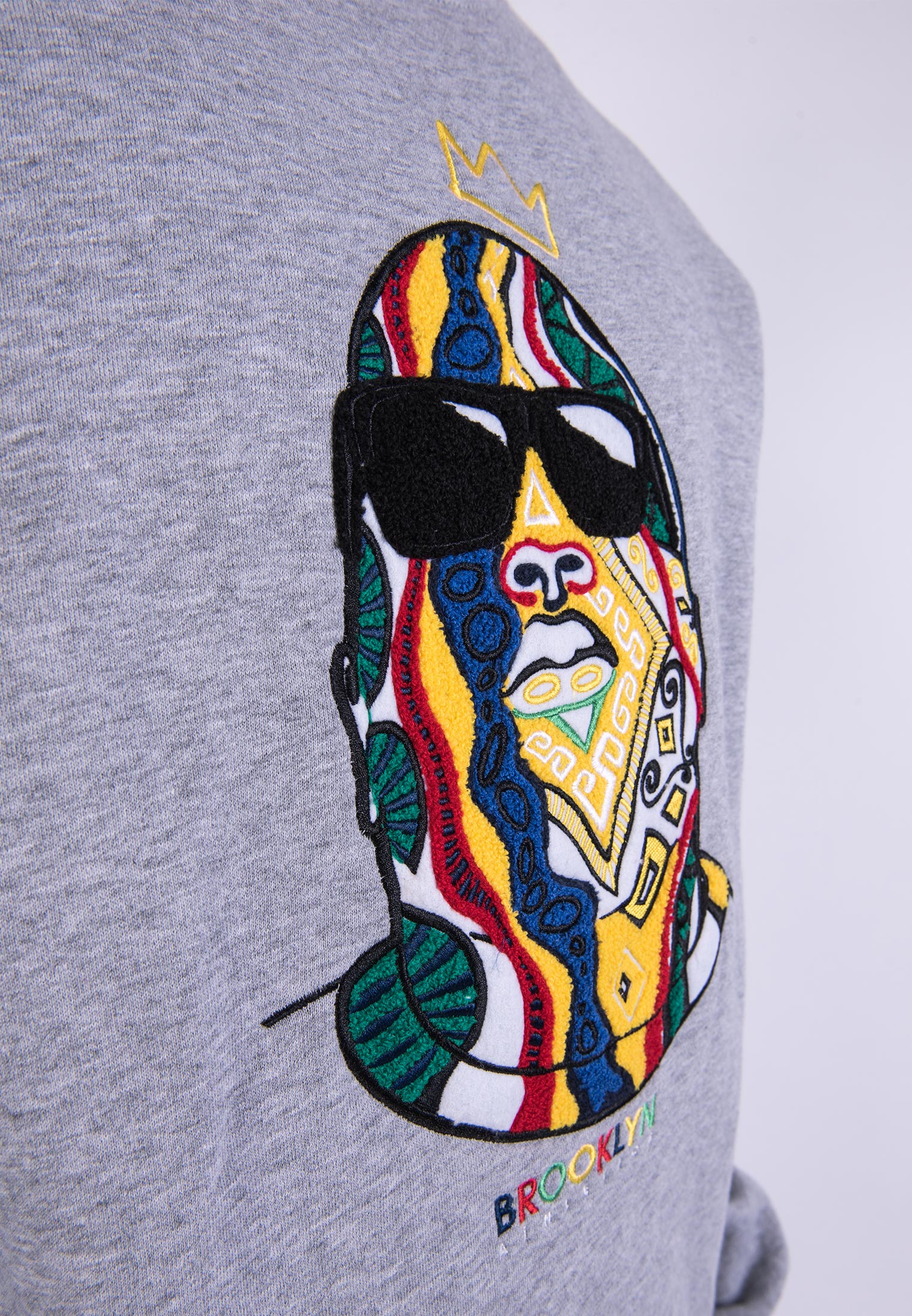 Mikina Cayler & Sons WL Crowned Crewneck Heather Grey/MC
