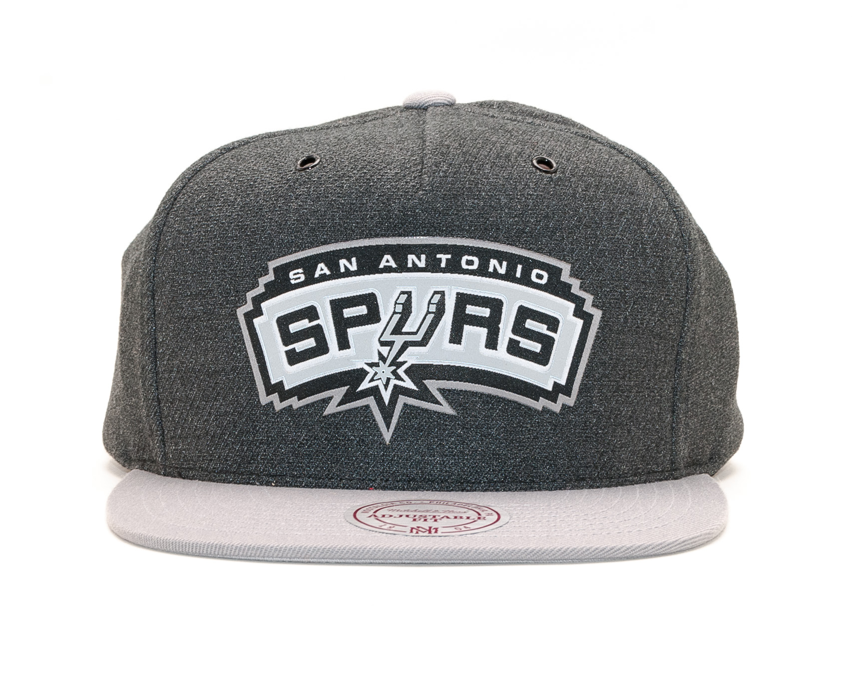 Kšiltovka Mitchell & Ness San Antonio Spurs Hardwood Classic Woven Reflective Charcoal/Grey Snapback