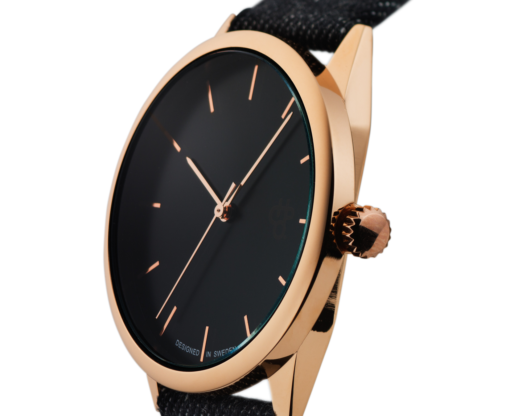 Hodinky CHPO Make Equal Rose Gold/Black Denim EE14234