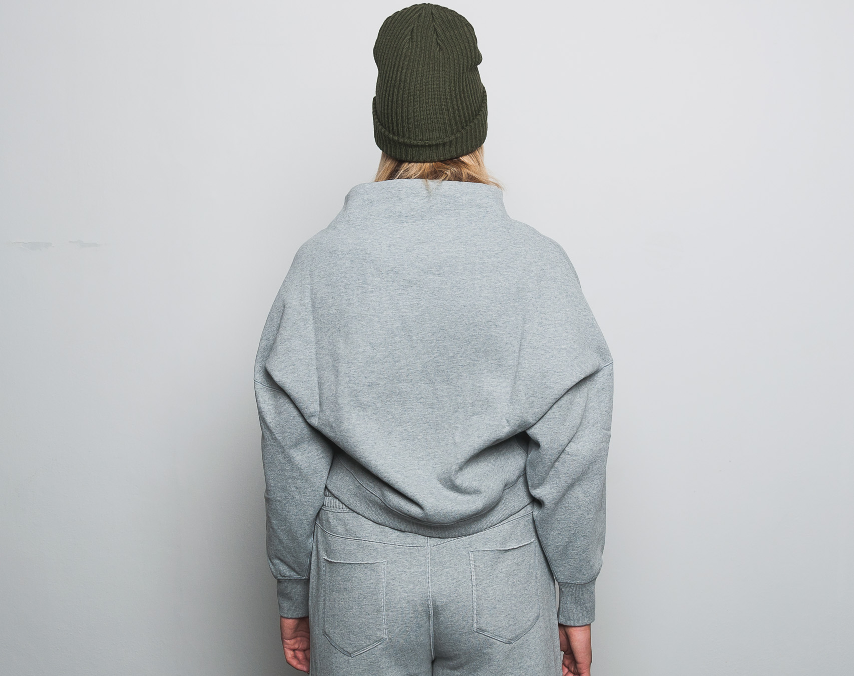 Dámská Mikina Champion High Neck Basic Sweatshirt Grey Grey 110095-OXGM