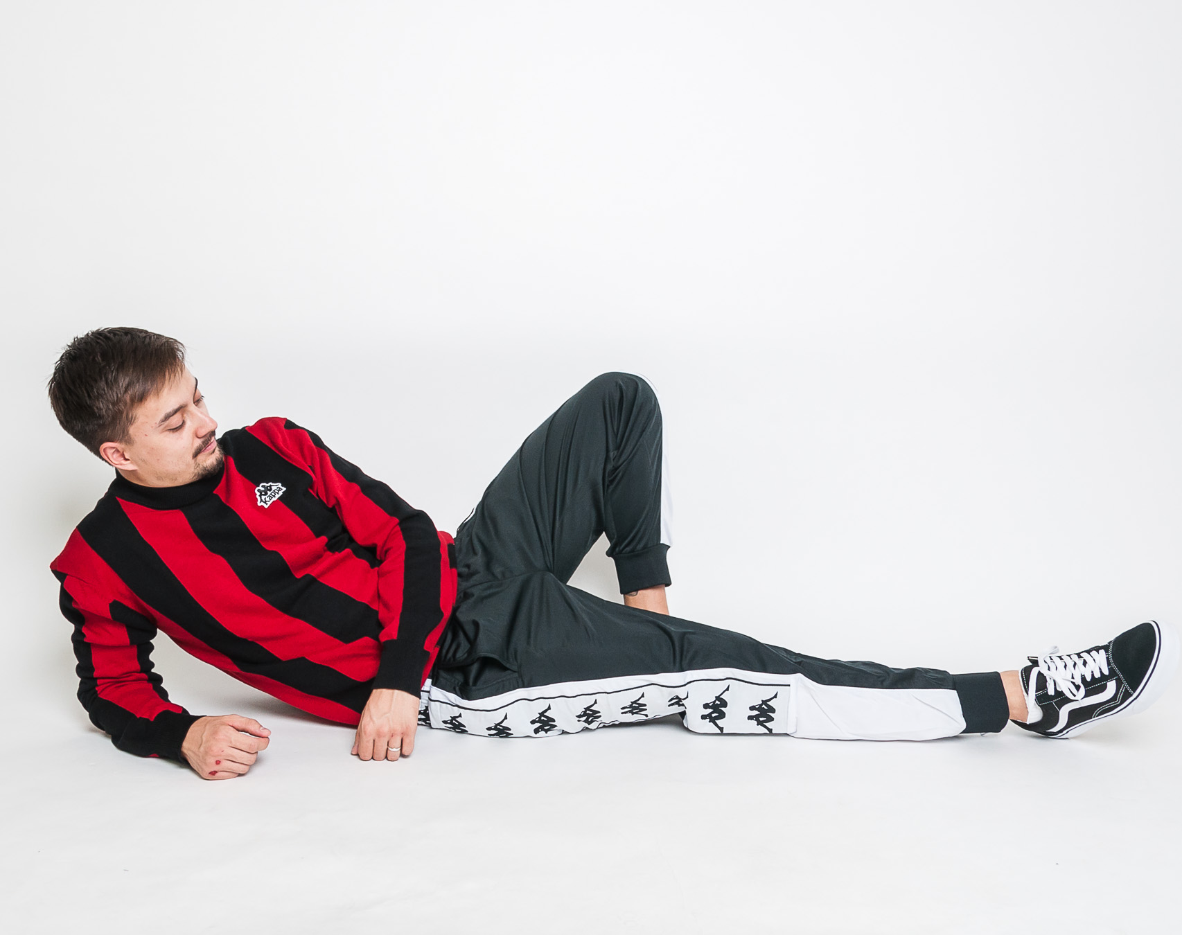Svetr Kappa Authentic Ayrone Dark Red/Black
