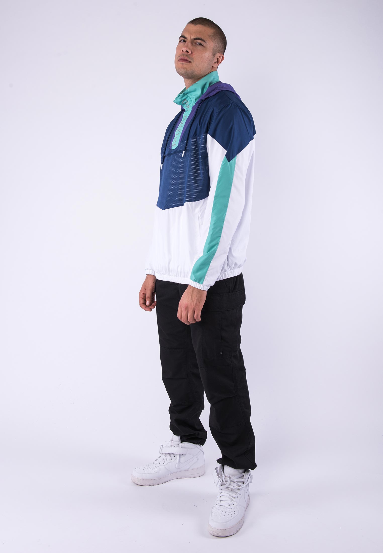 Bunda pánská Cayler & Sons Insert Half Zip Windbreaker Navy/White