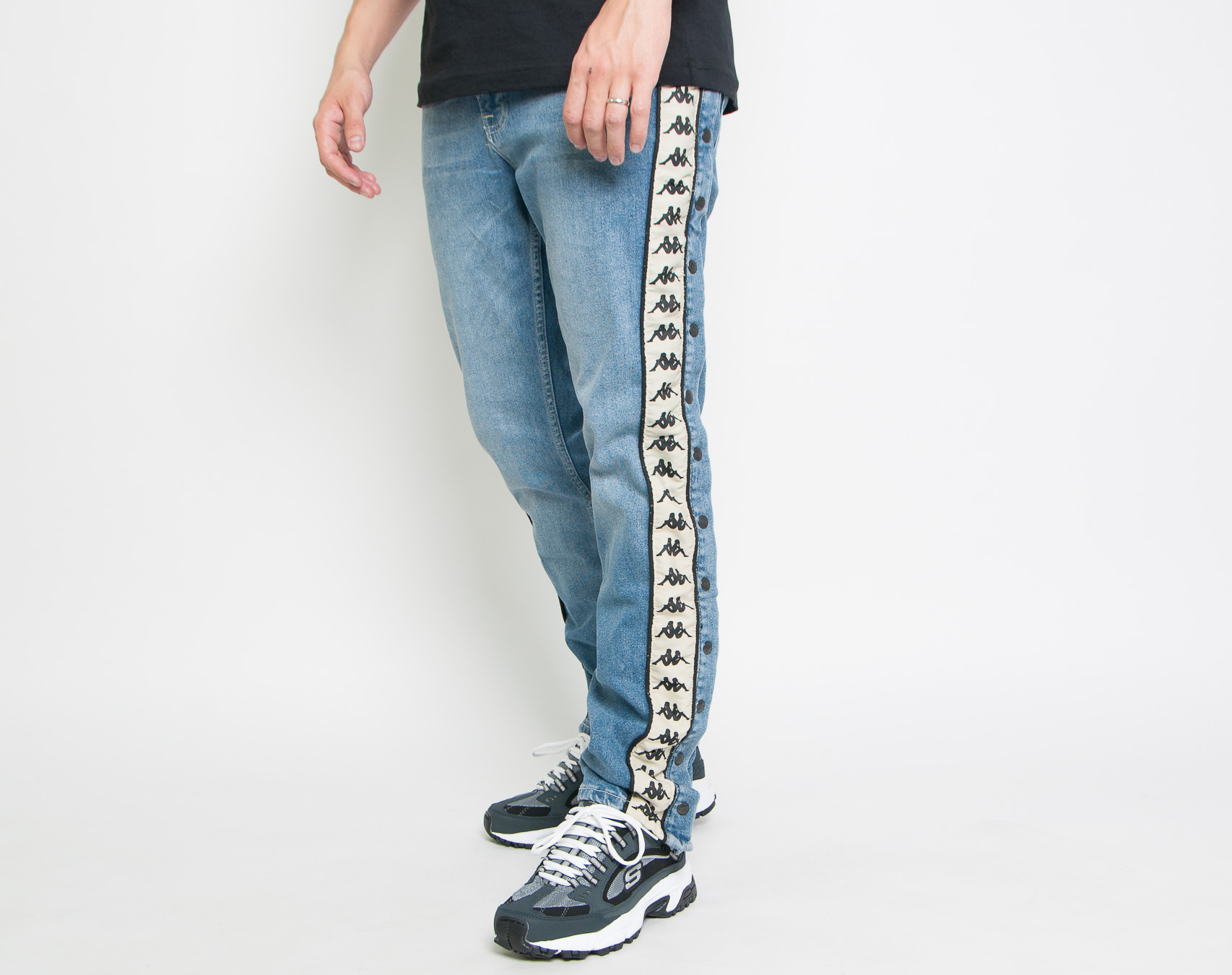 Kalhoty Kappa Banda Besto Blue/Light Cobalt/Light Beige