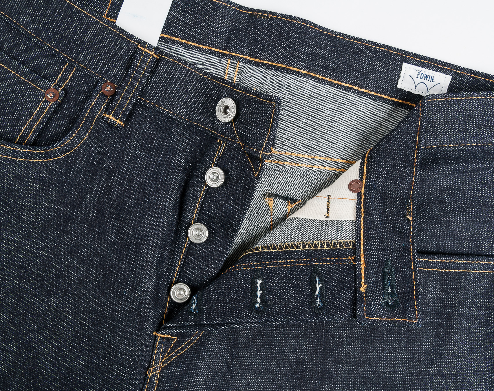 Kalhoty Edwin Classic Regular Tapered Rainbow Selvage Japan Denim 13oz Raw State