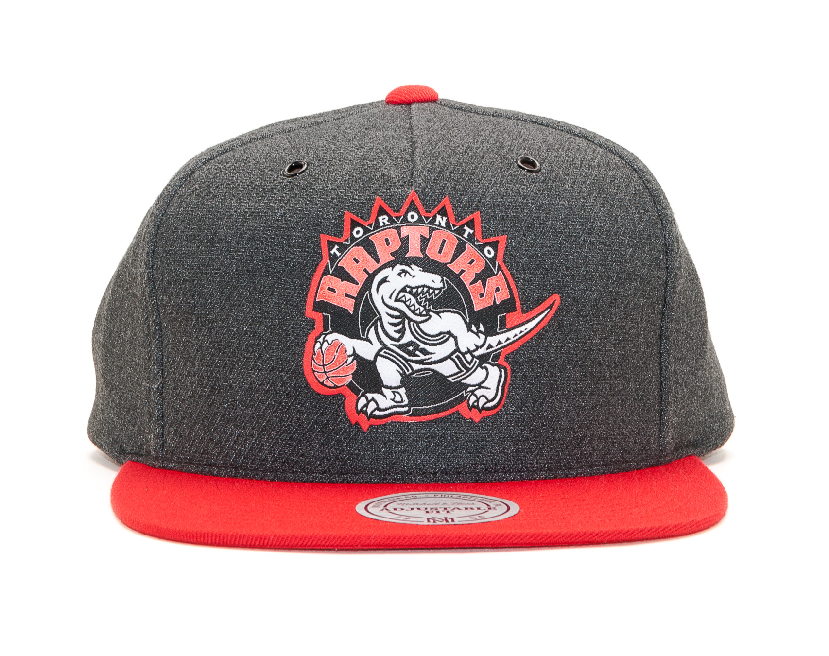 Kšiltovka Mitchell & Ness Toronto Raptors Hardwood Classic Woven Reflective Charcoal/Red Snapback