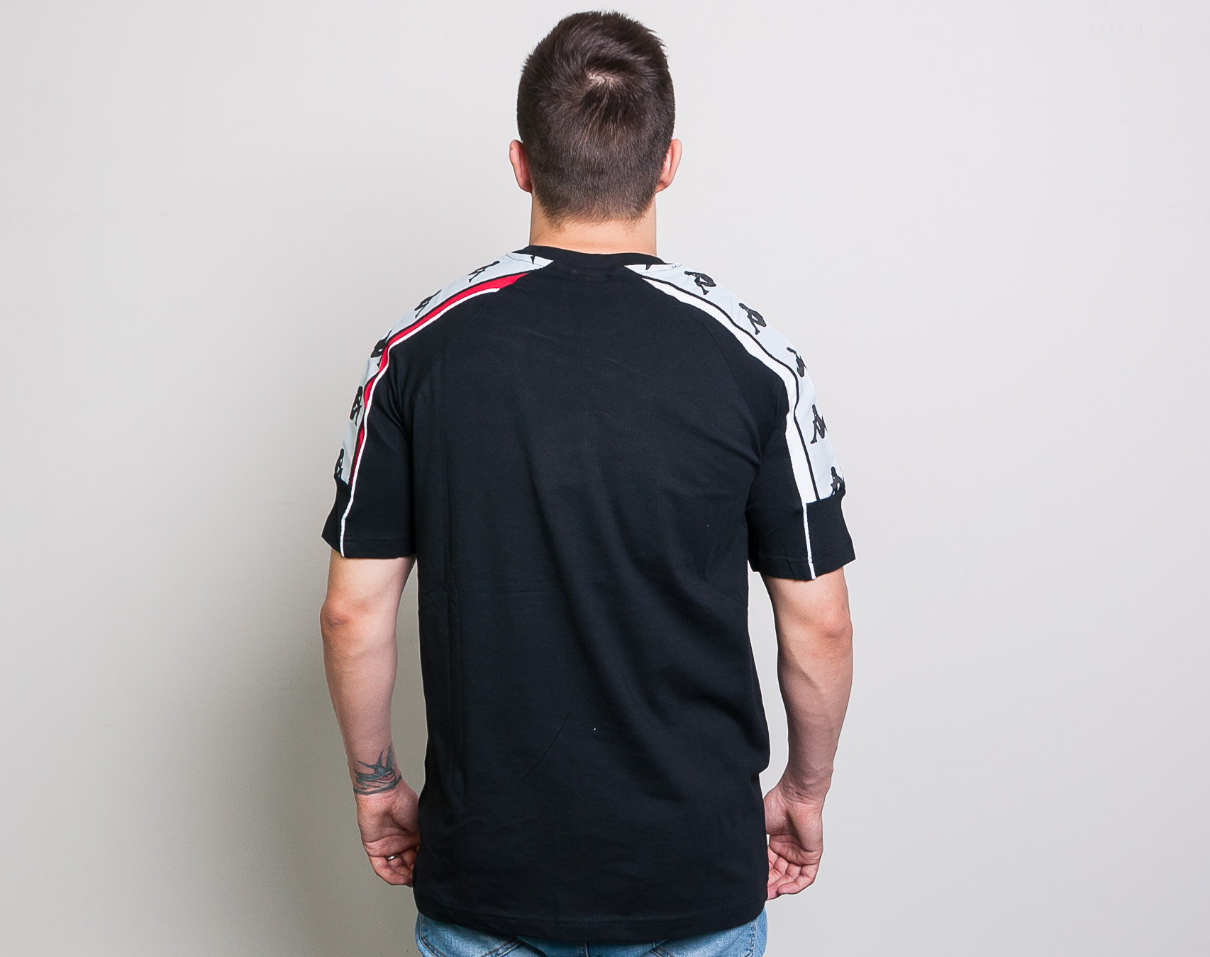 Triko Kappa Banda 10 Arset Black/Red/White