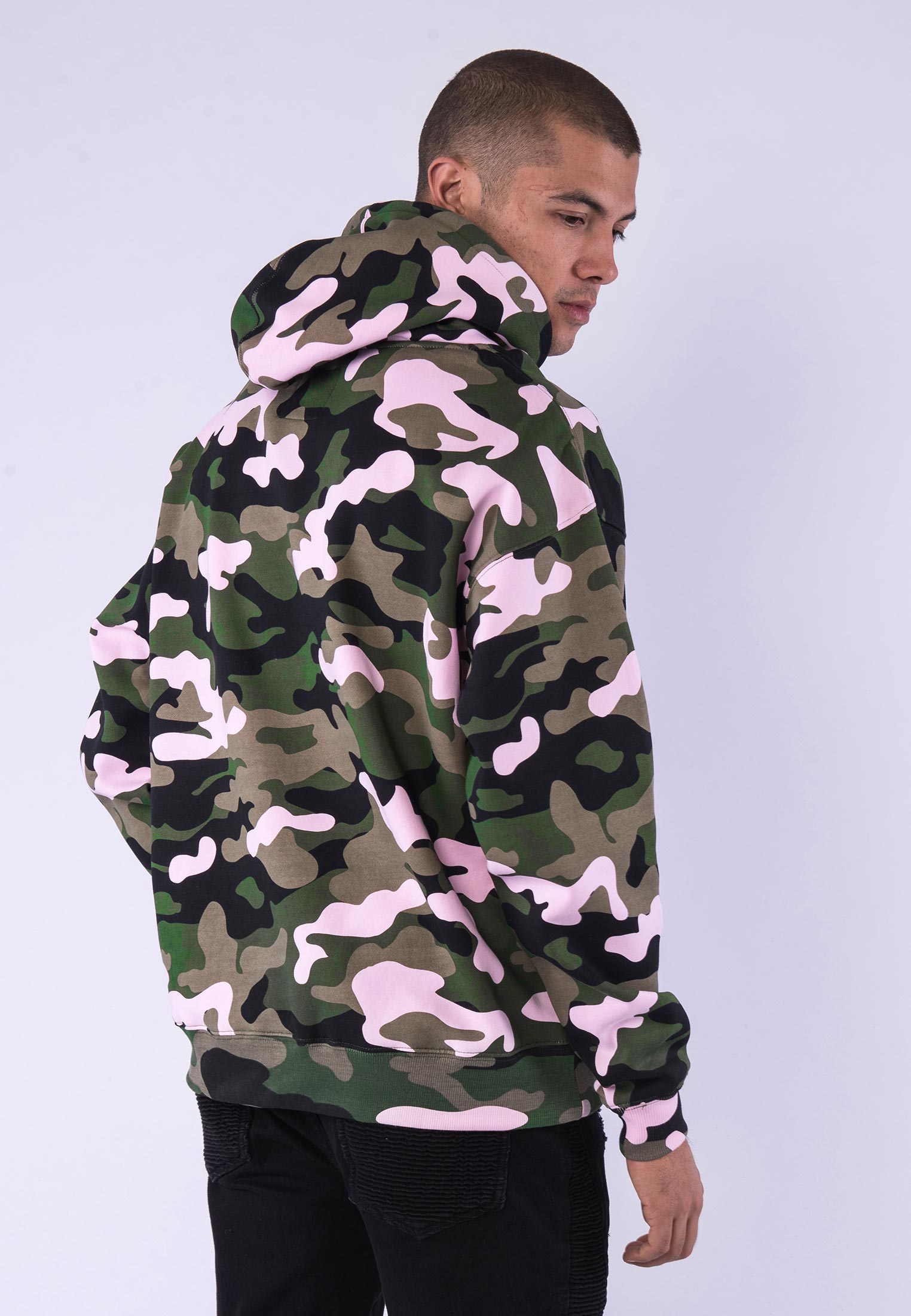 Mikina Cayler & Sons Brackets Box Hoody Woodrose Camo/White