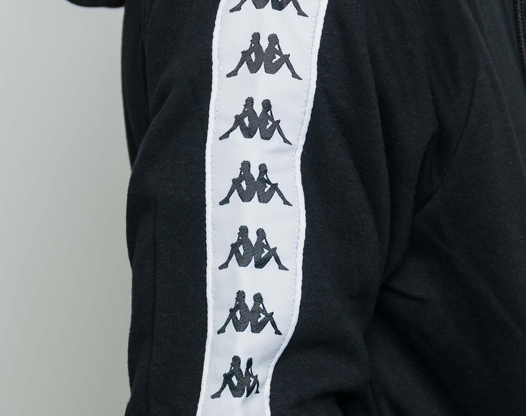 Mikina Kappa Banda Arit Slim Black/White