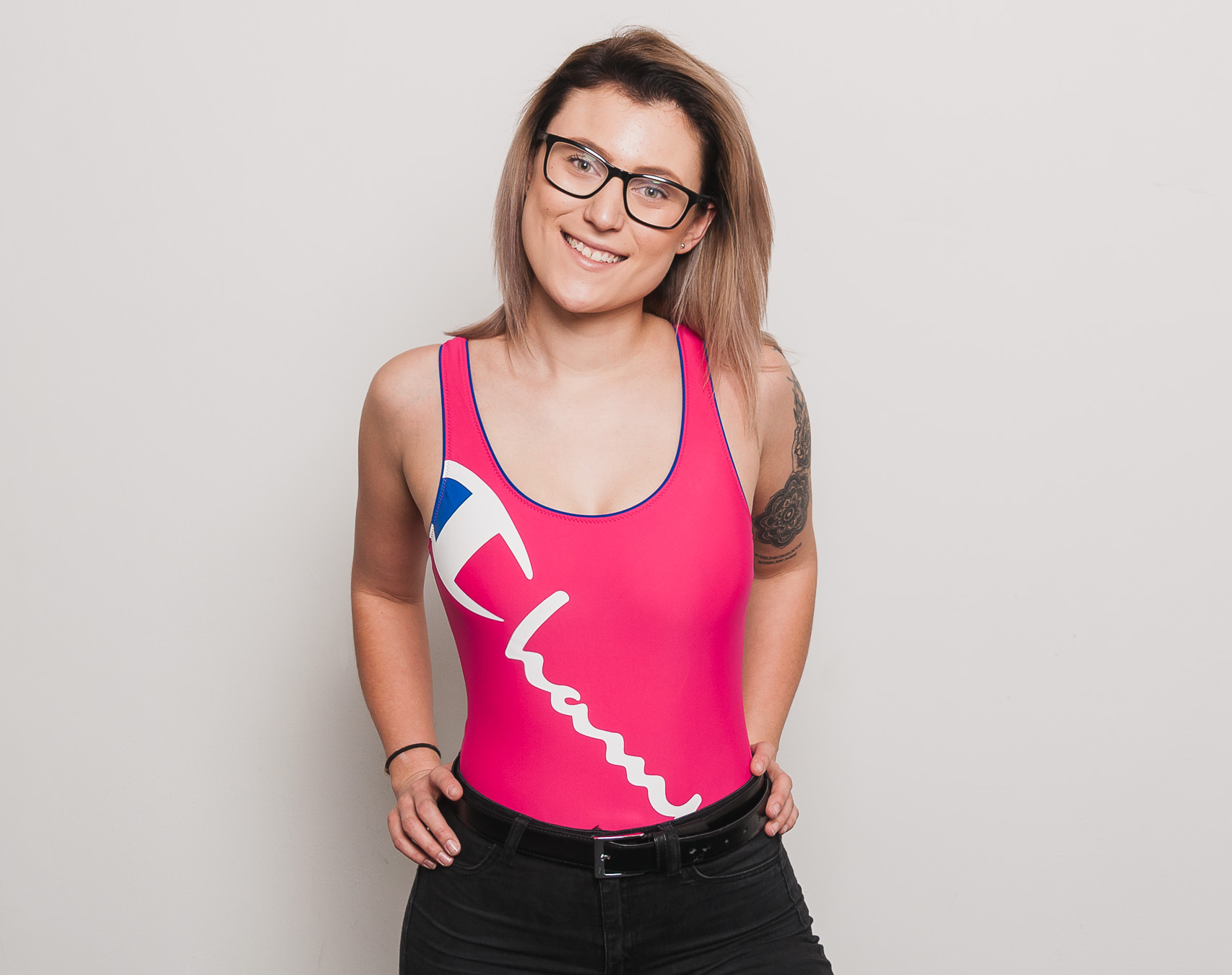 Dámské Plavky Champion Swimming Suit Pink 110581 PS051 BRI