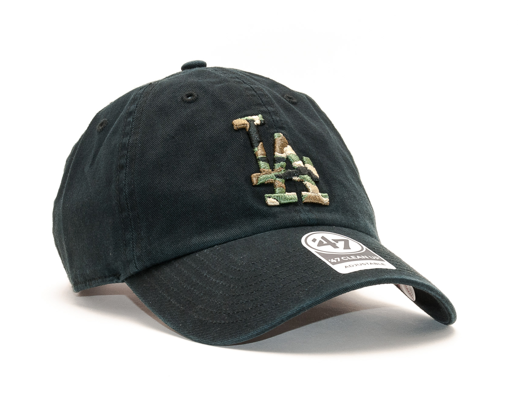 Kšiltovka 47 Brand Los Angeles Dodgers Camfill Clean Up Black/Camo Strapback