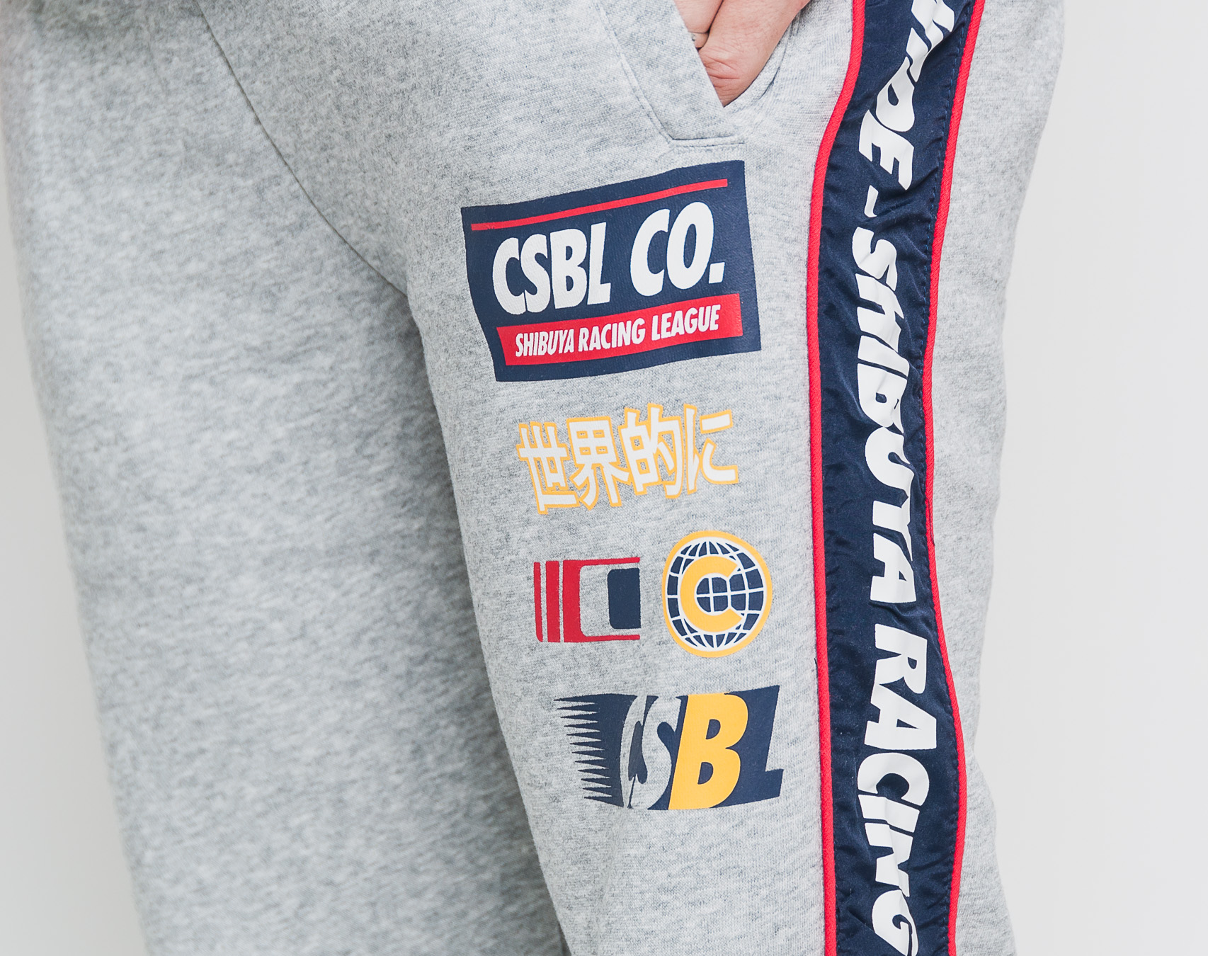 Tepláky Cayler & Sons CSBL CTR Sweatpants Grey Heather/Navy