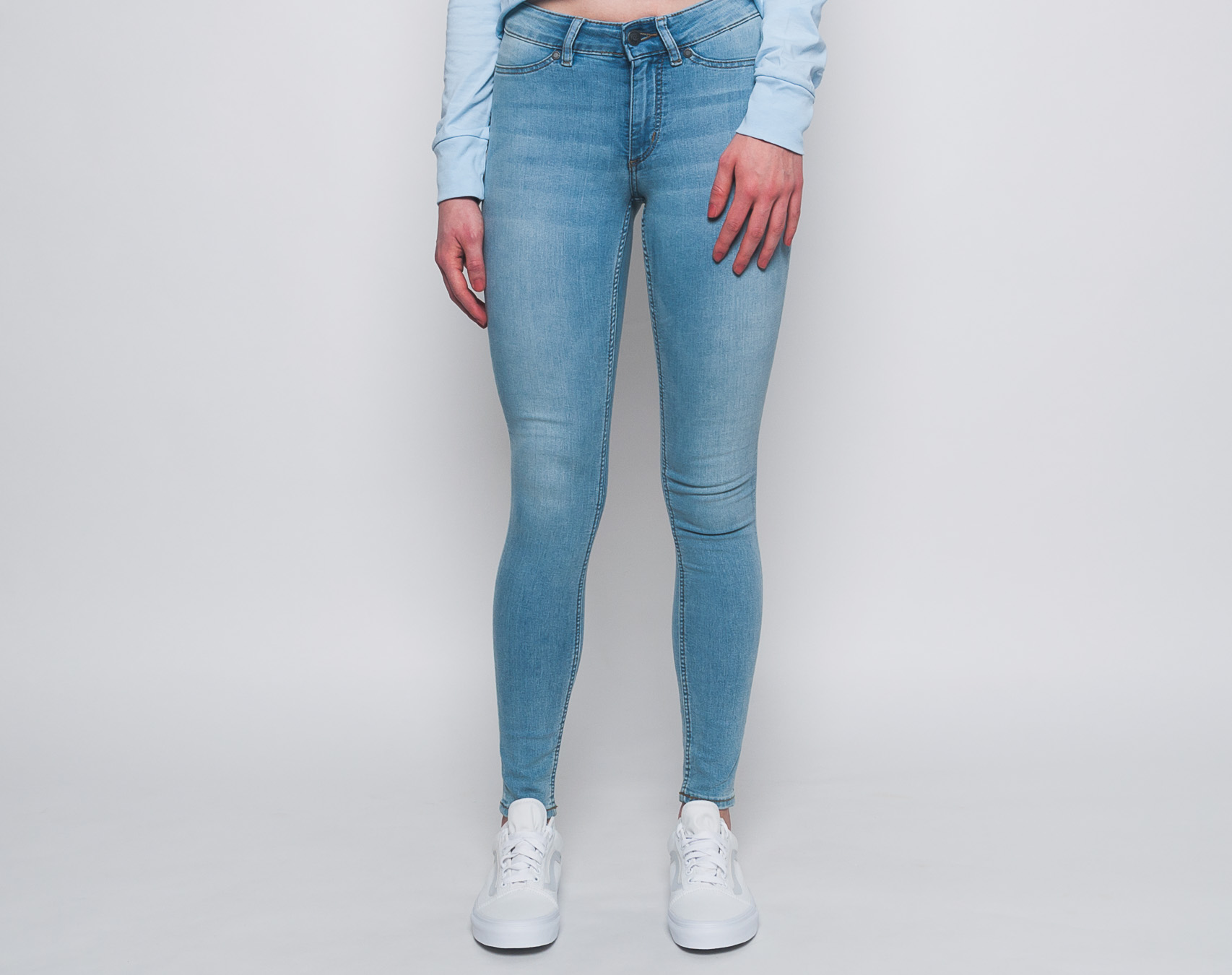 Dámské Kalhoty Cheap Monday Mid Spray Stone Bleach Blue