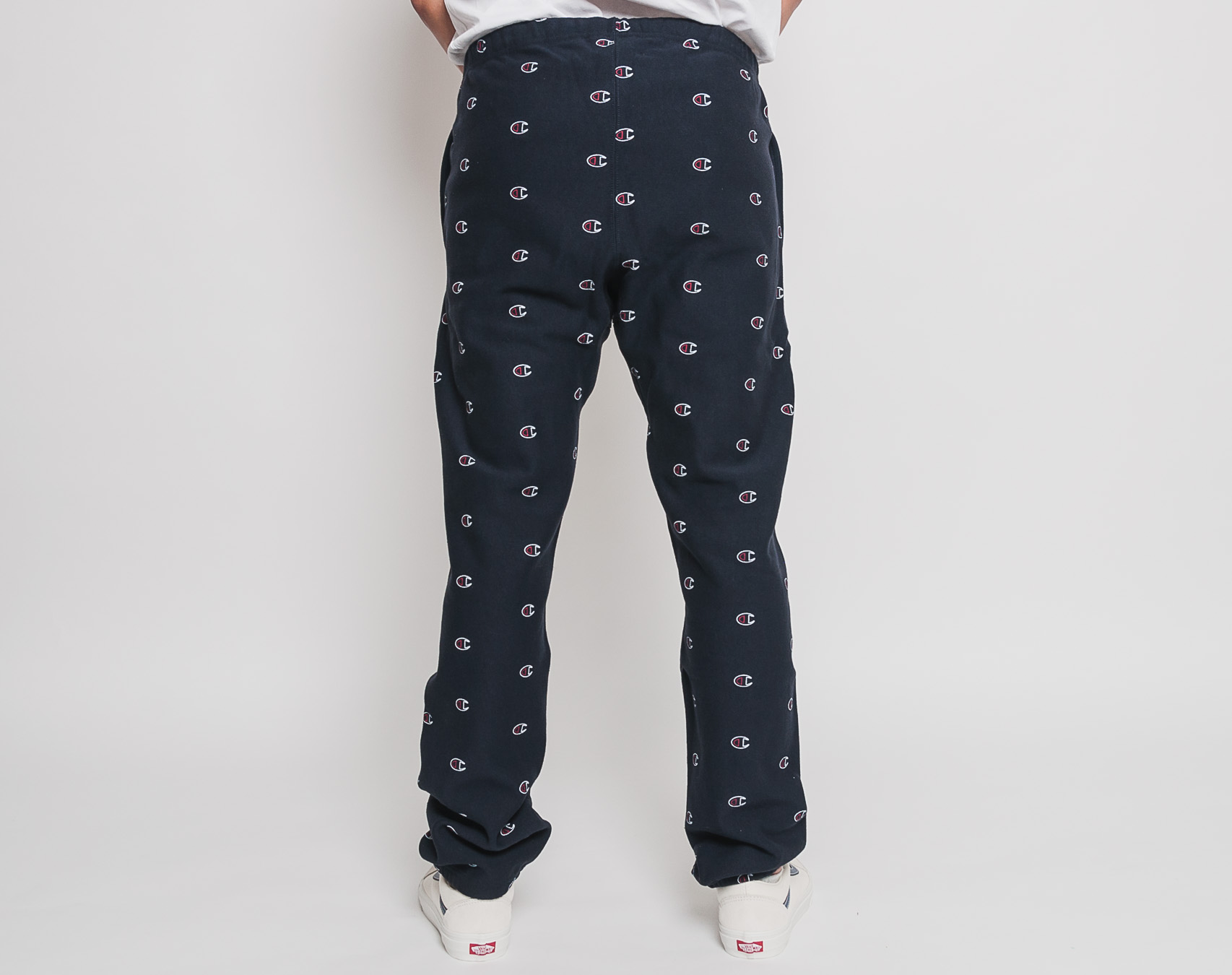 Tepláky Champion Mini Logo All Over Print Navy 210980 BS501 NNY