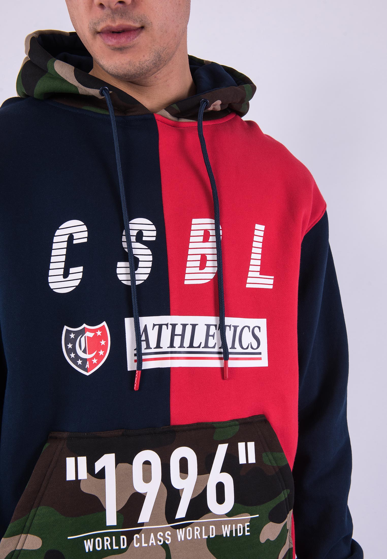Mikina Cayler & Sons WCWW 1996 Semi Box Hoody Navy/Woodland Camo