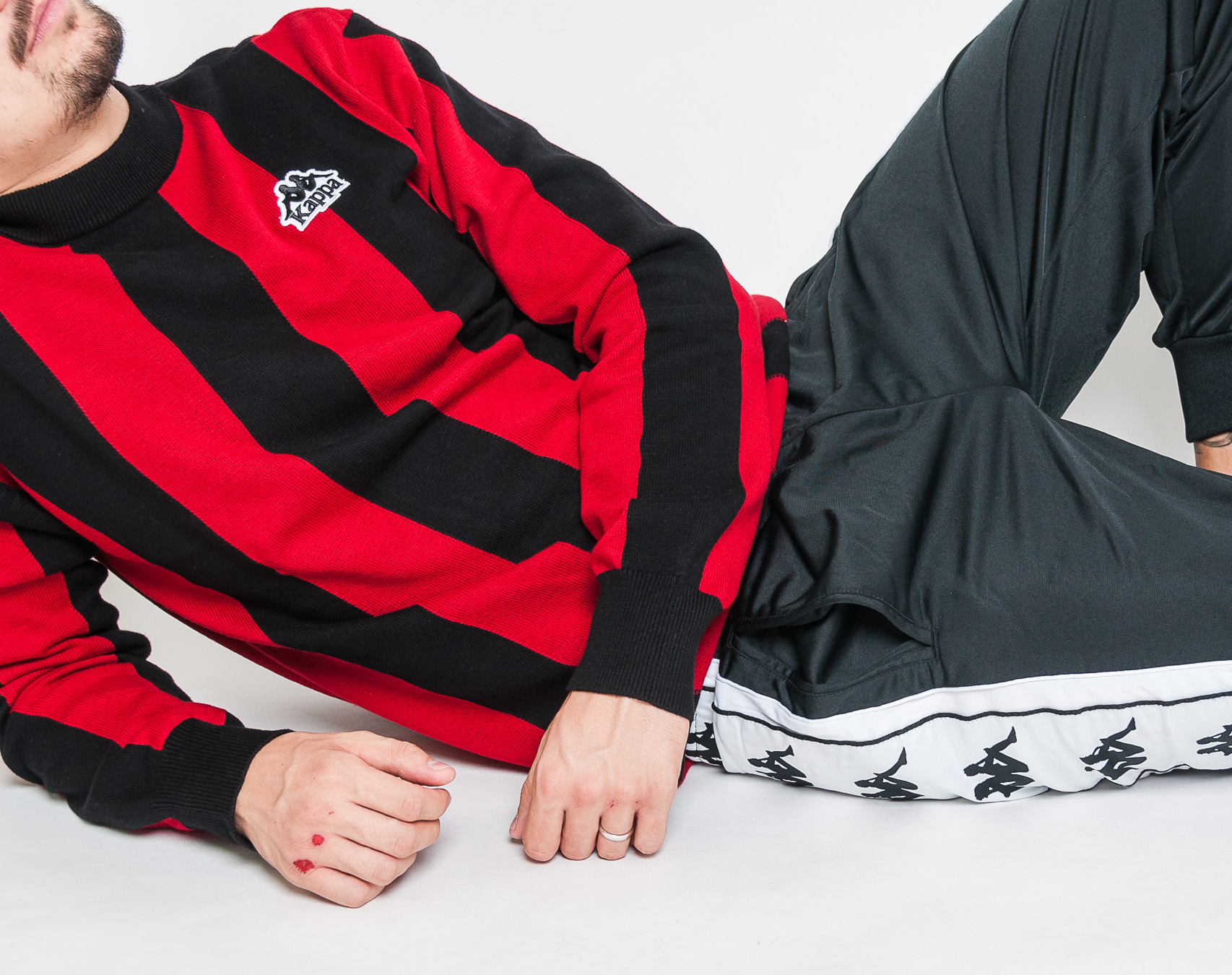 Svetr Kappa Authentic Ayrone Dark Red/Black