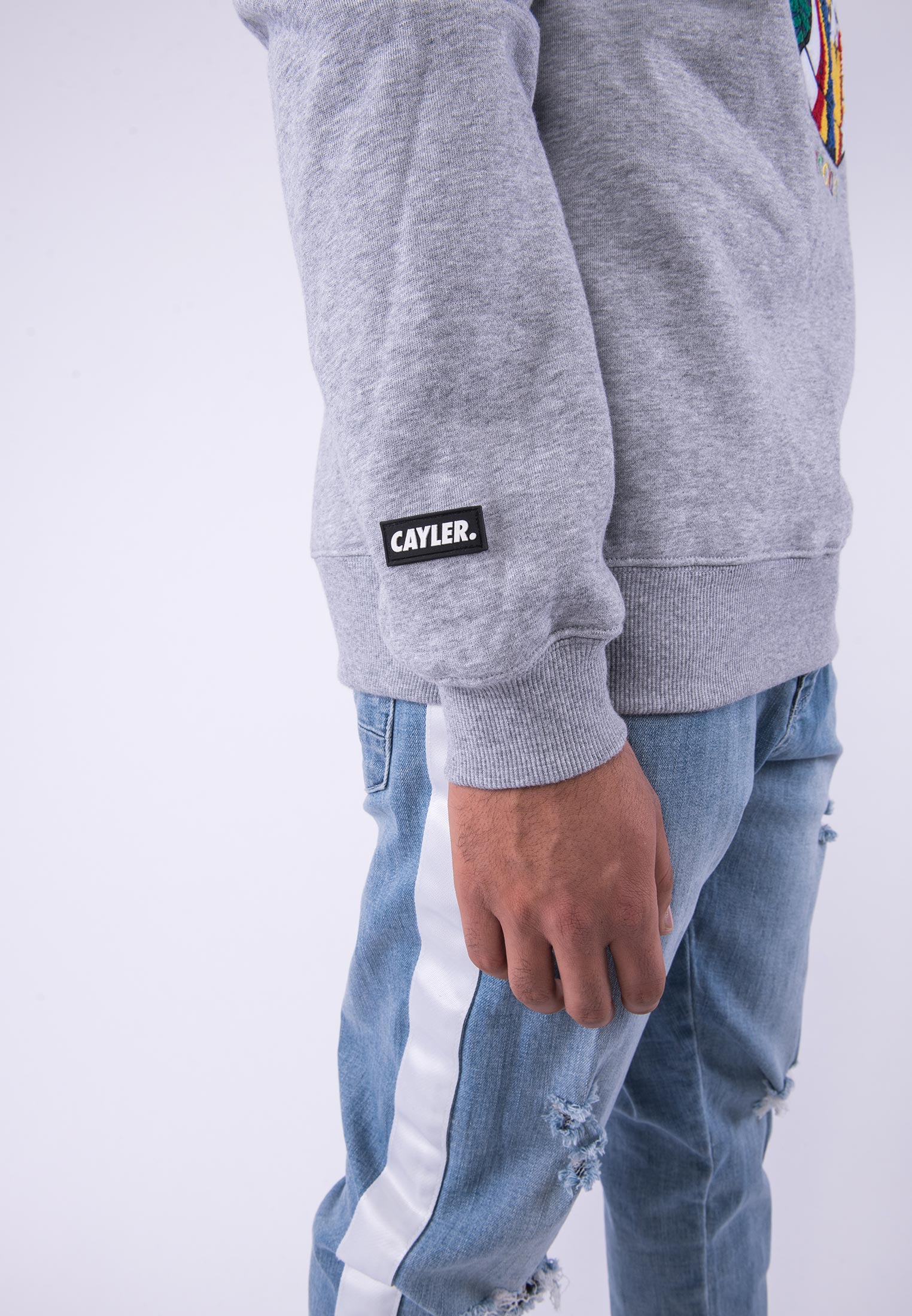 Mikina Cayler & Sons WL Crowned Crewneck Heather Grey/MC