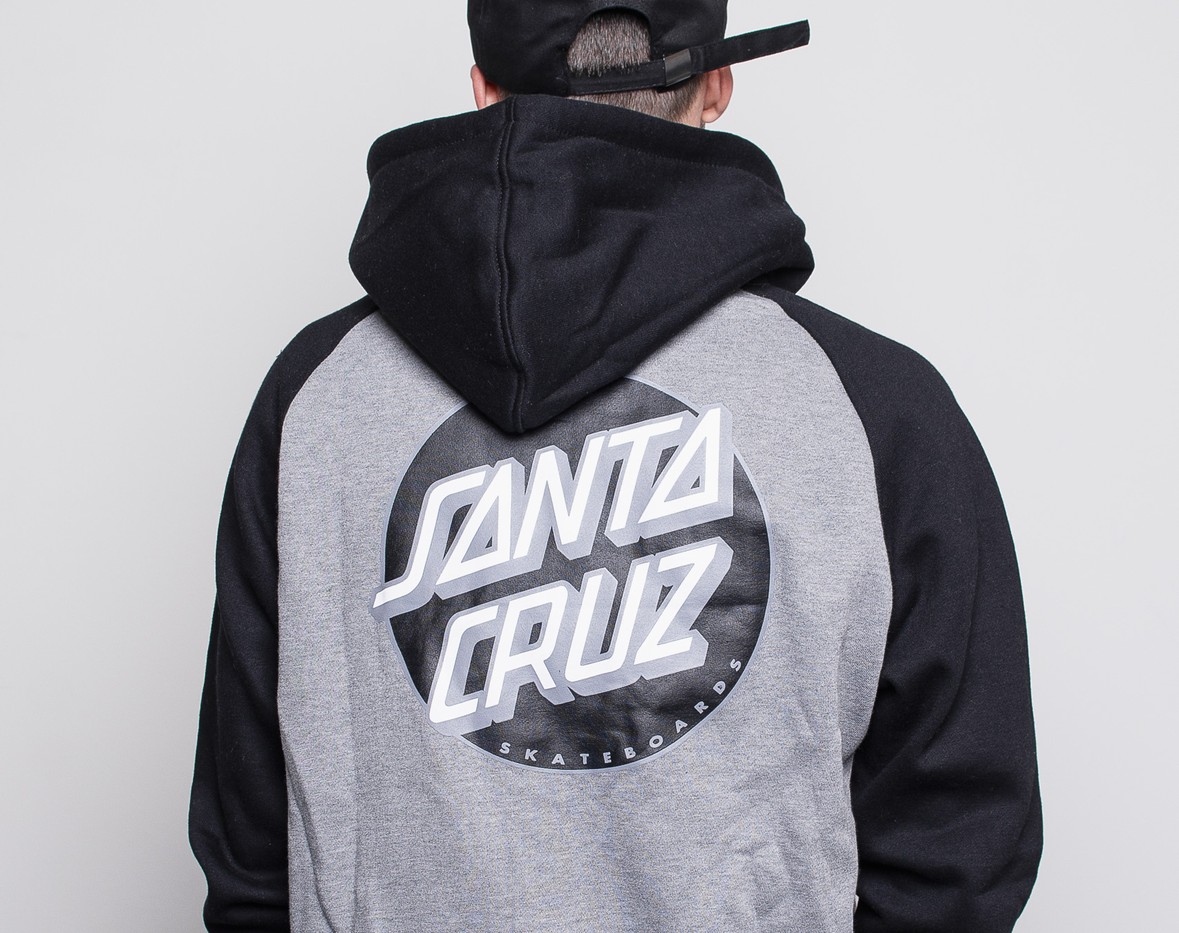 Mikina Santa Cruz Other Dot Zip Hood Black/Dark Heather