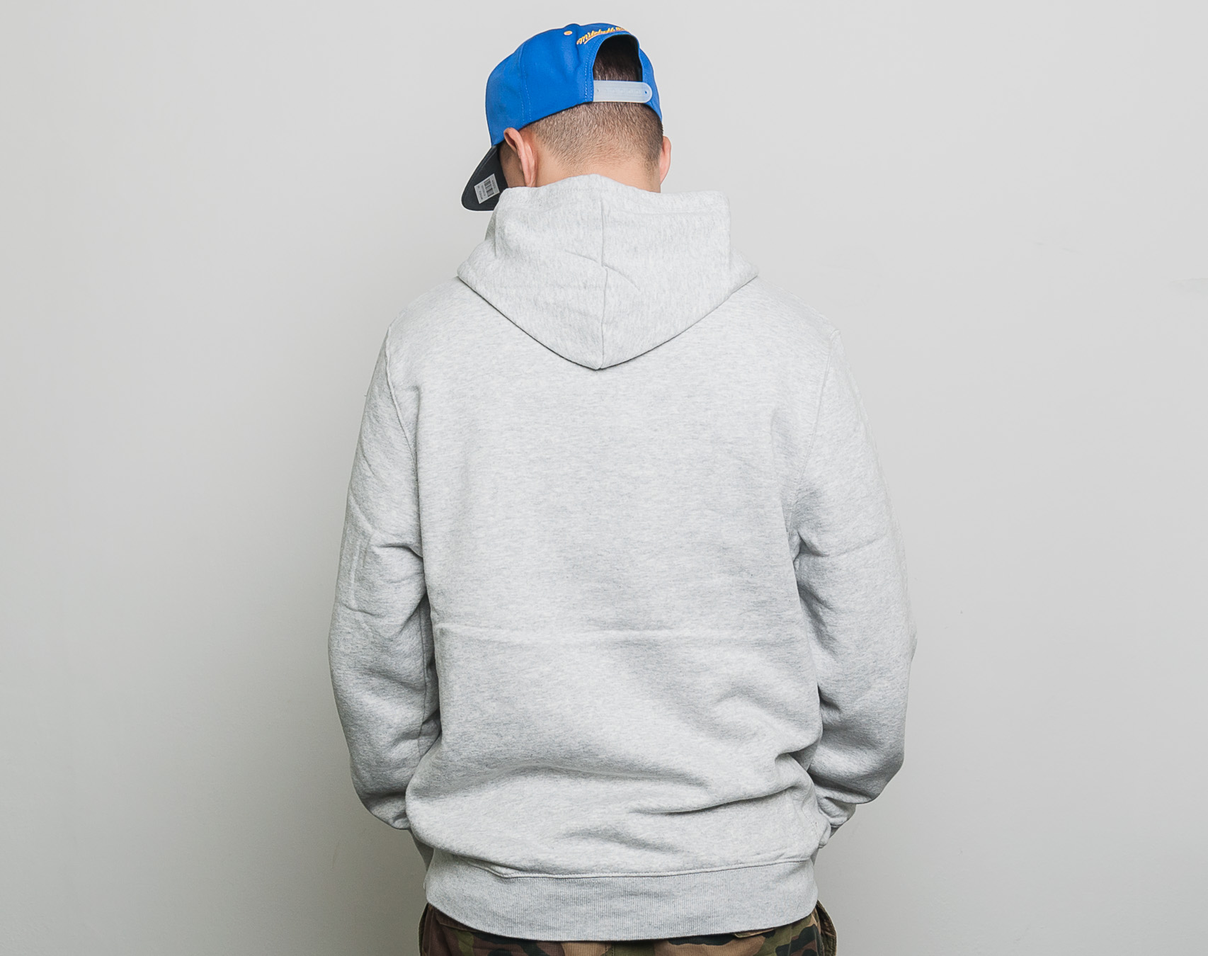 Mikina S Kapucí Mitchell & Ness Play Off Win Hoody Golden State Warriors Grey