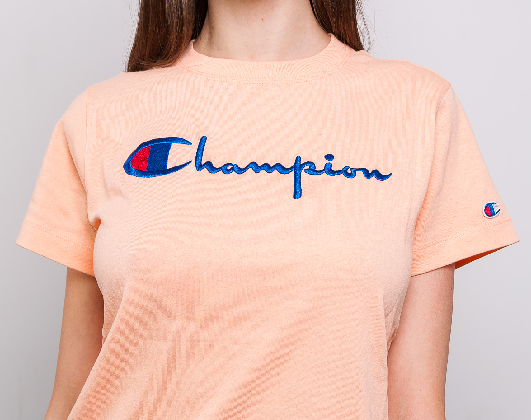 Dámské Triko Champion Crewneck Jersey Salmon Pink