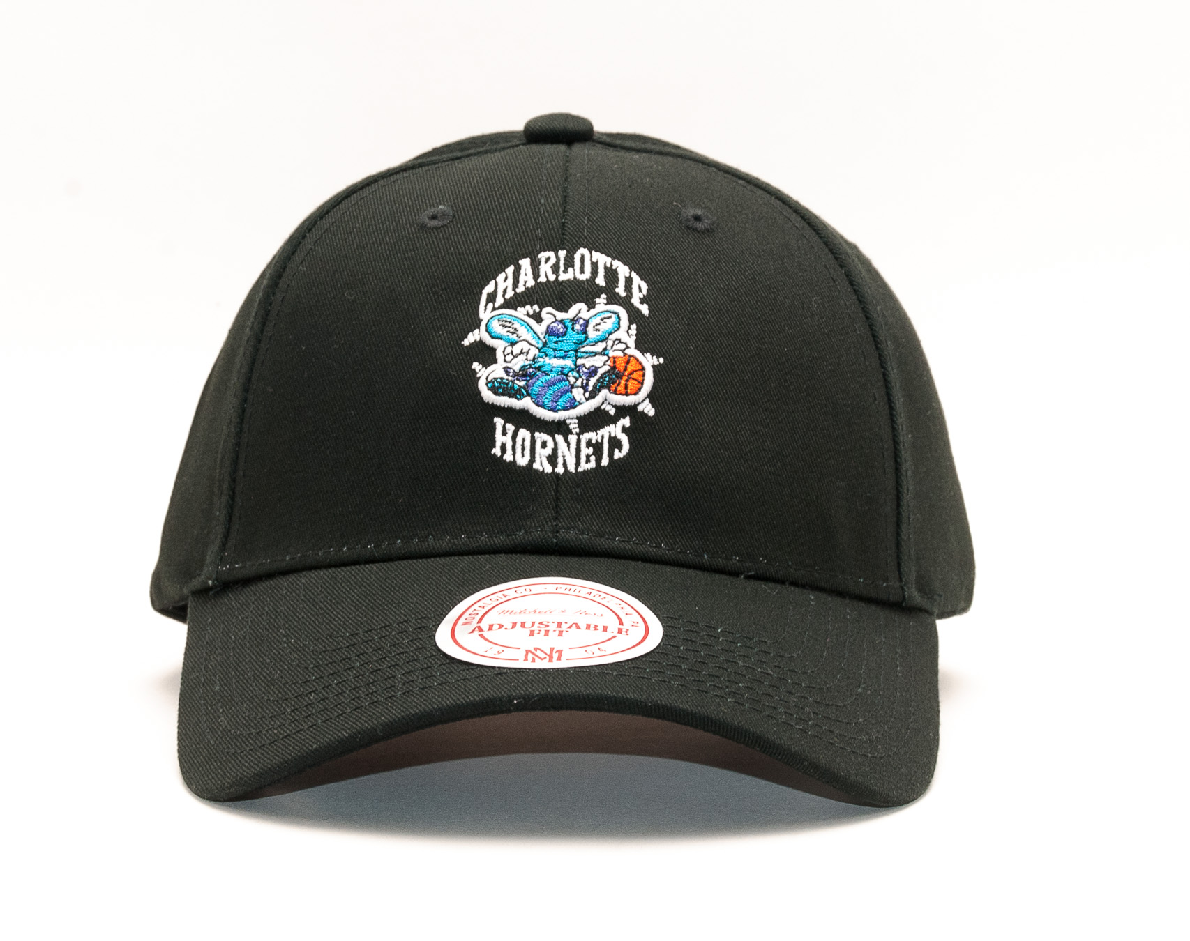 Kšiltovka Mitchell & Ness Team Logo Low Pro Charlotte Hornets Black Snapback