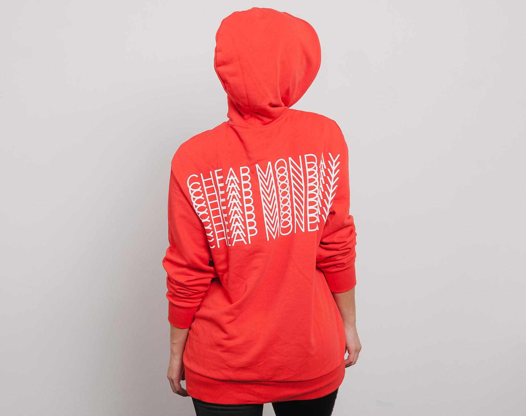 Dámská Mikina S Kapucí Cheap Monday Cheat Hood Repeat Logo Coral