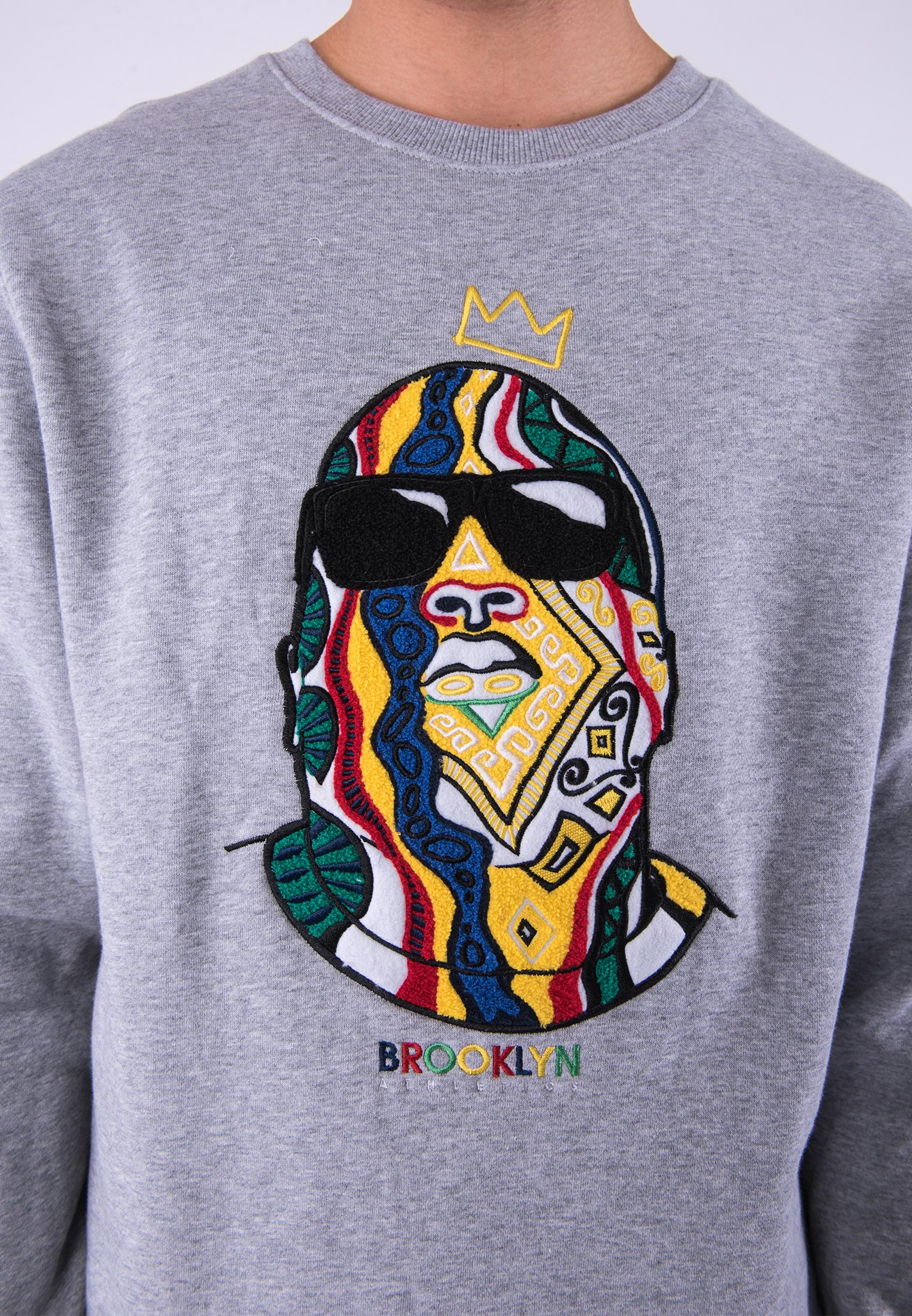 Mikina Cayler & Sons WL Crowned Crewneck Heather Grey/MC